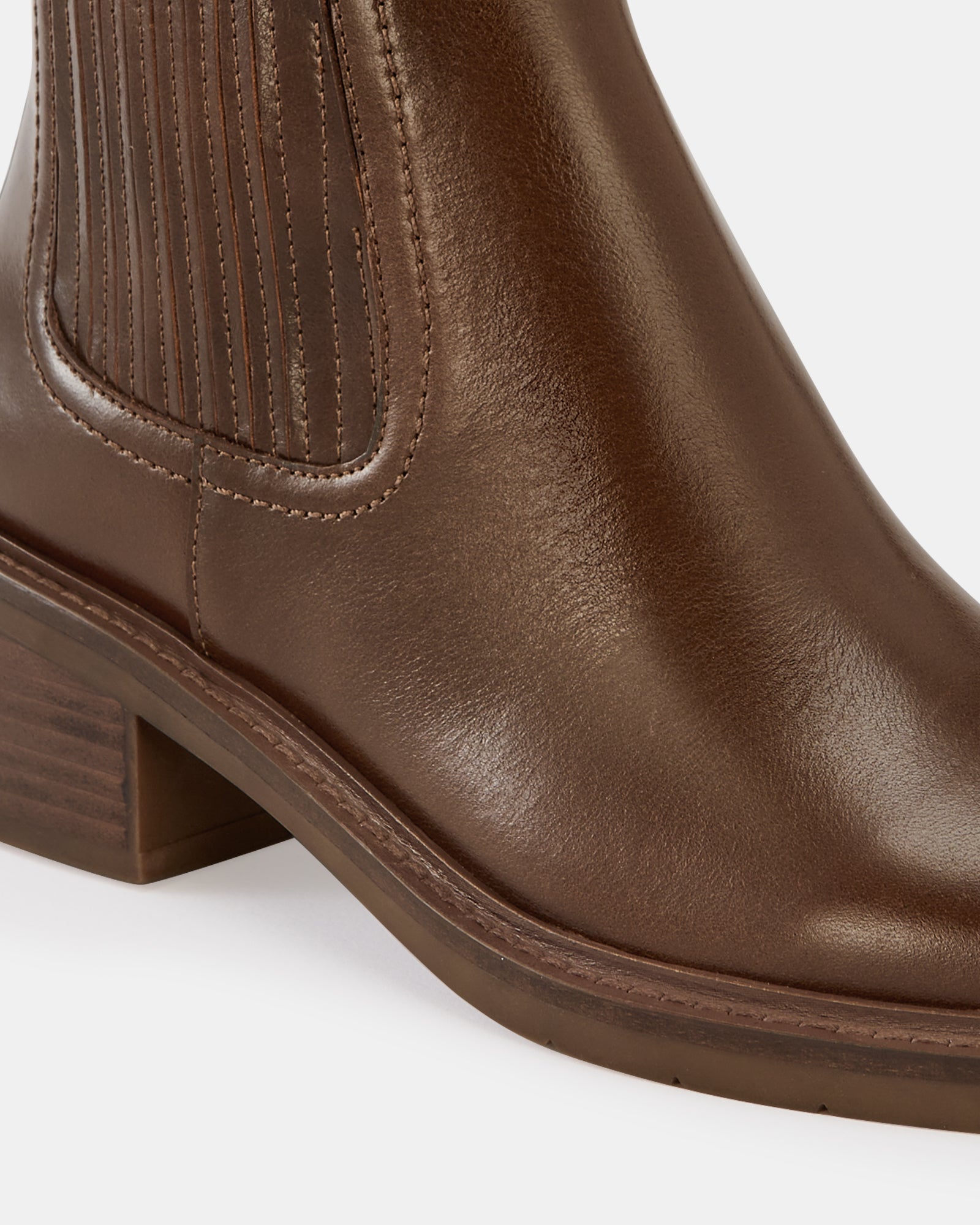 Baylee Oak Leather Ankle Boot