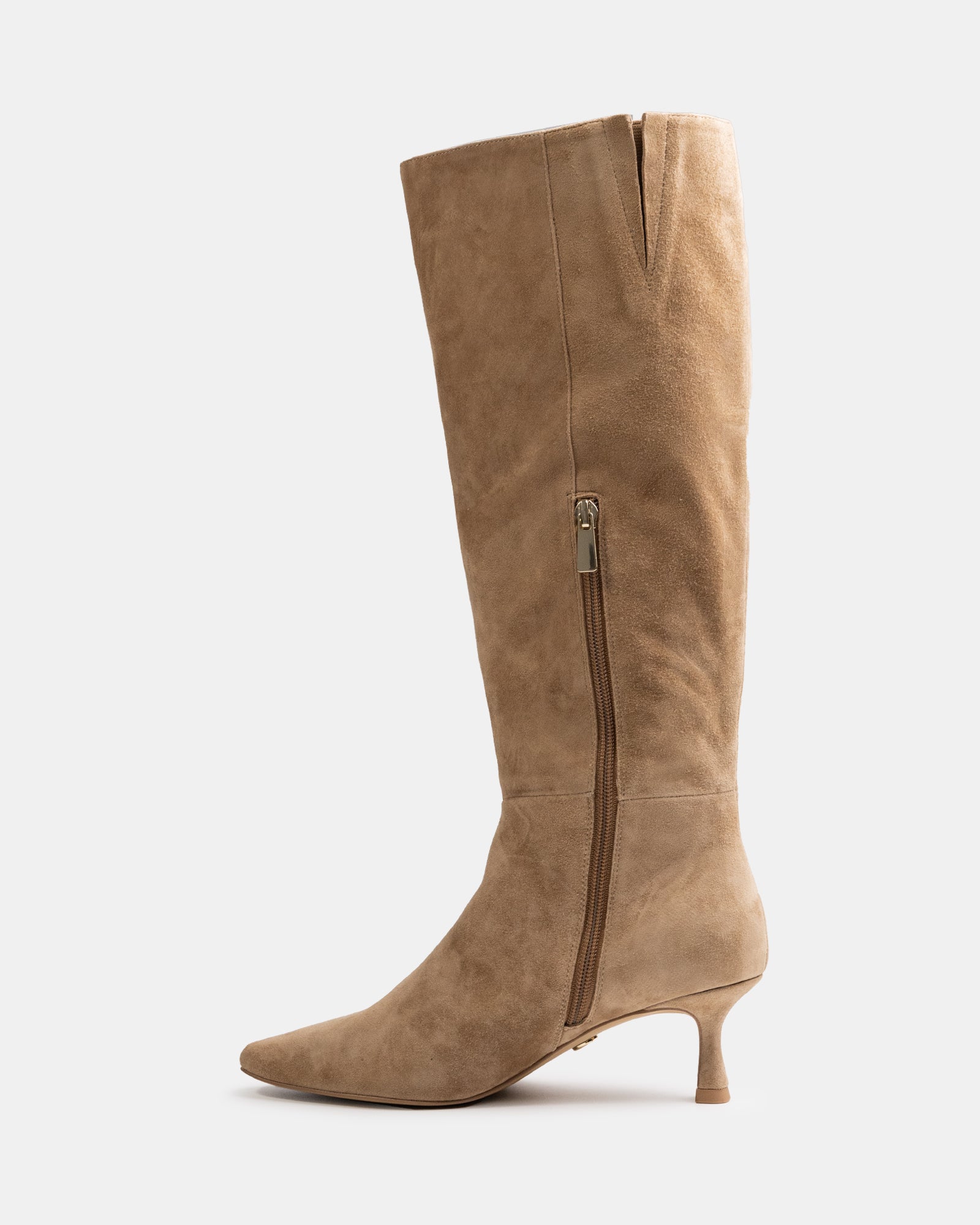 Mia Fawn Suede Leather Knee High Boot
