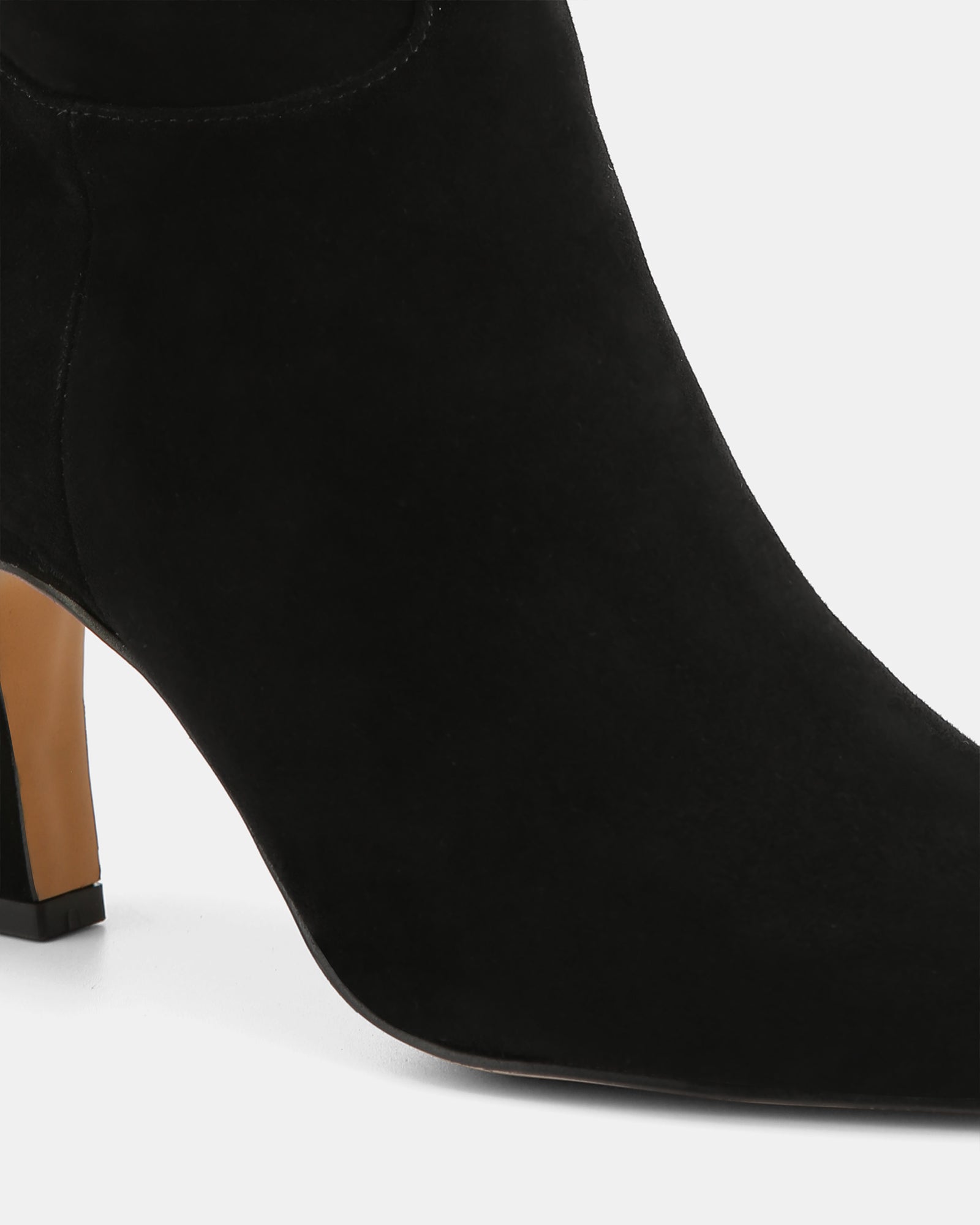 Louella Black Suede Leather Knee High Boot