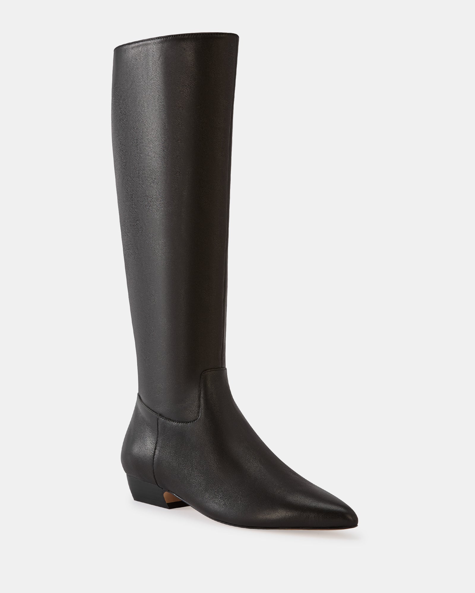 Carys Black Leather Knee High Boot