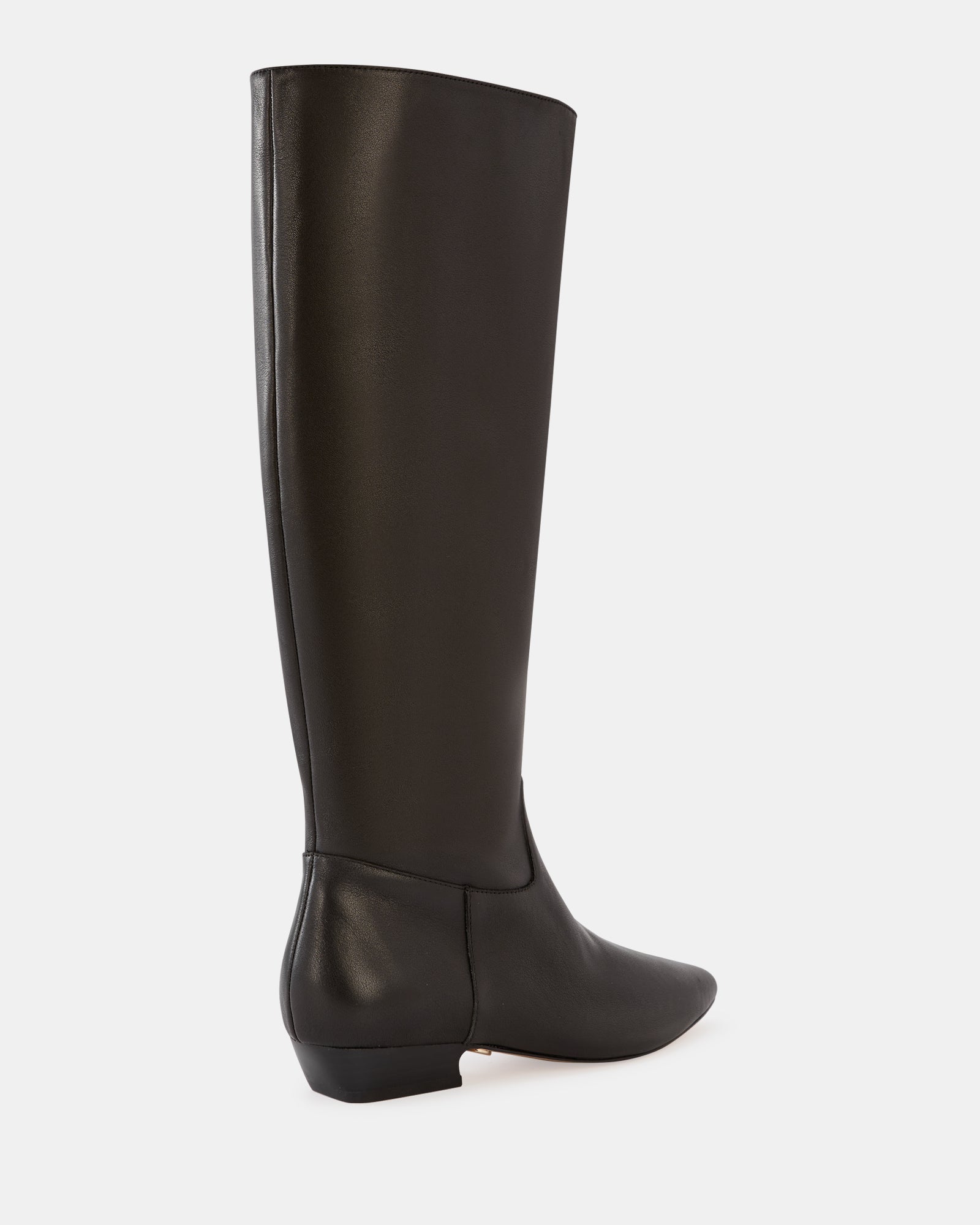 Carys Black Leather Knee High Boot