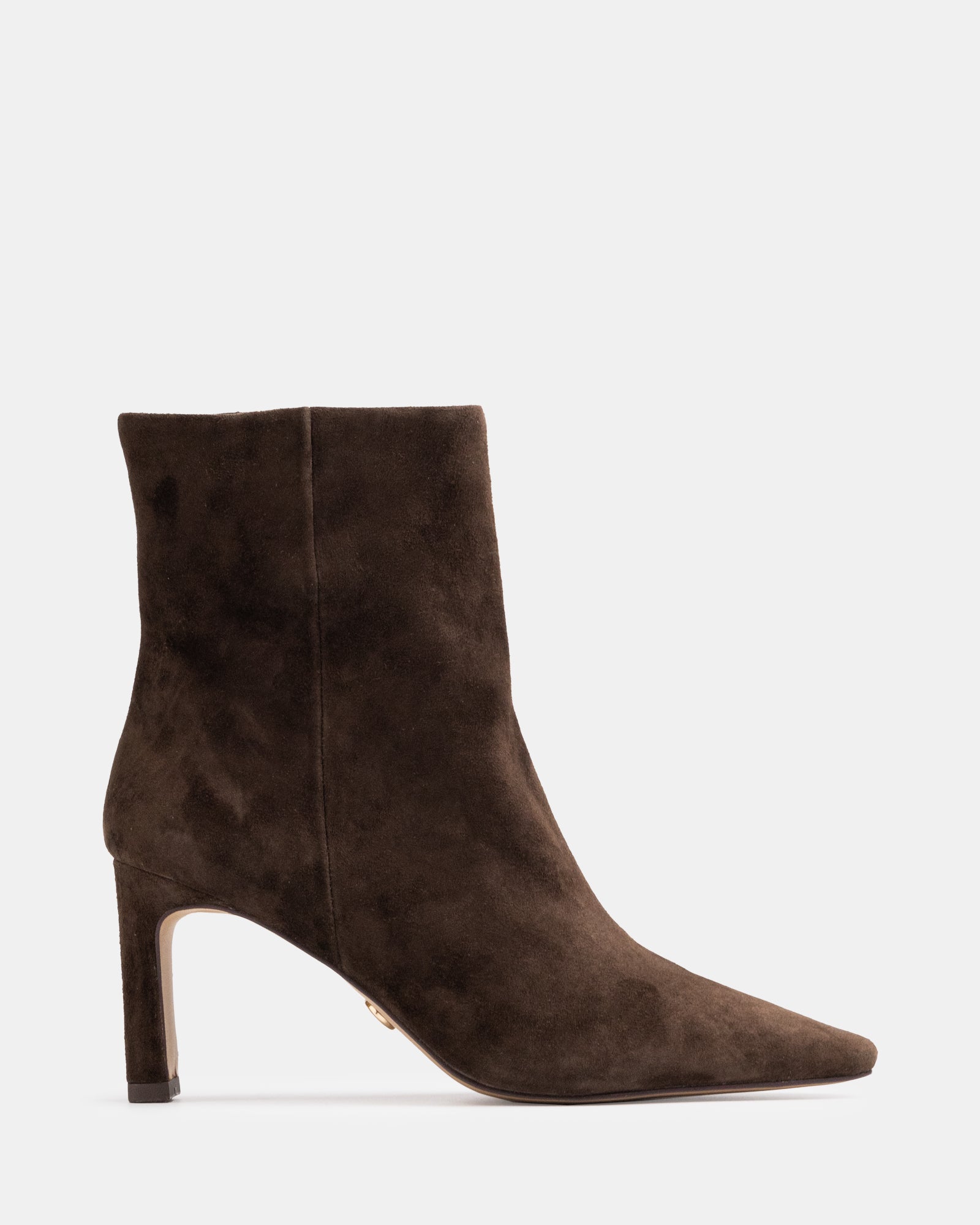 Nina Chocolate Suede Leather Ankle Boot