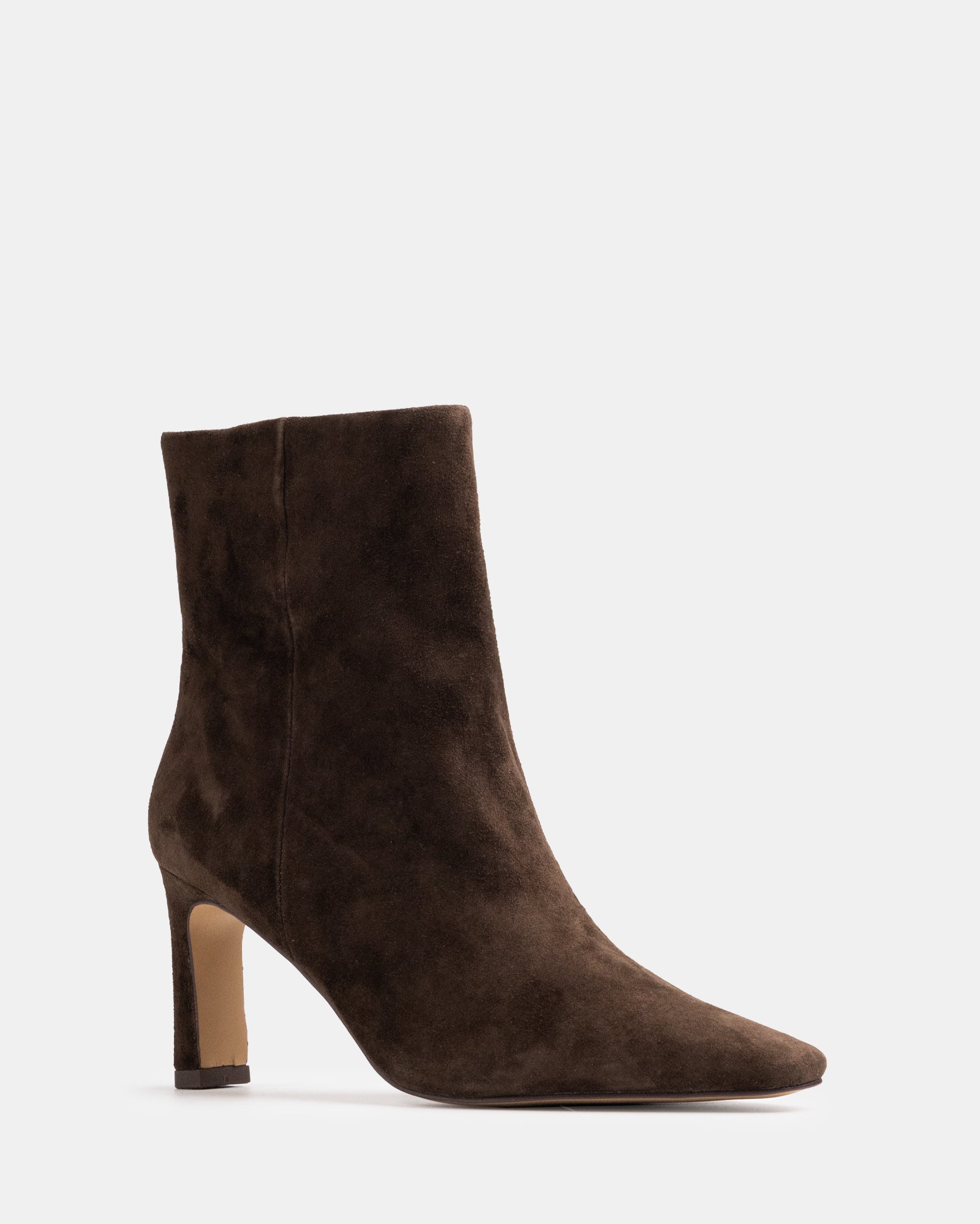 Nina Chocolate Suede Leather Ankle Boot
