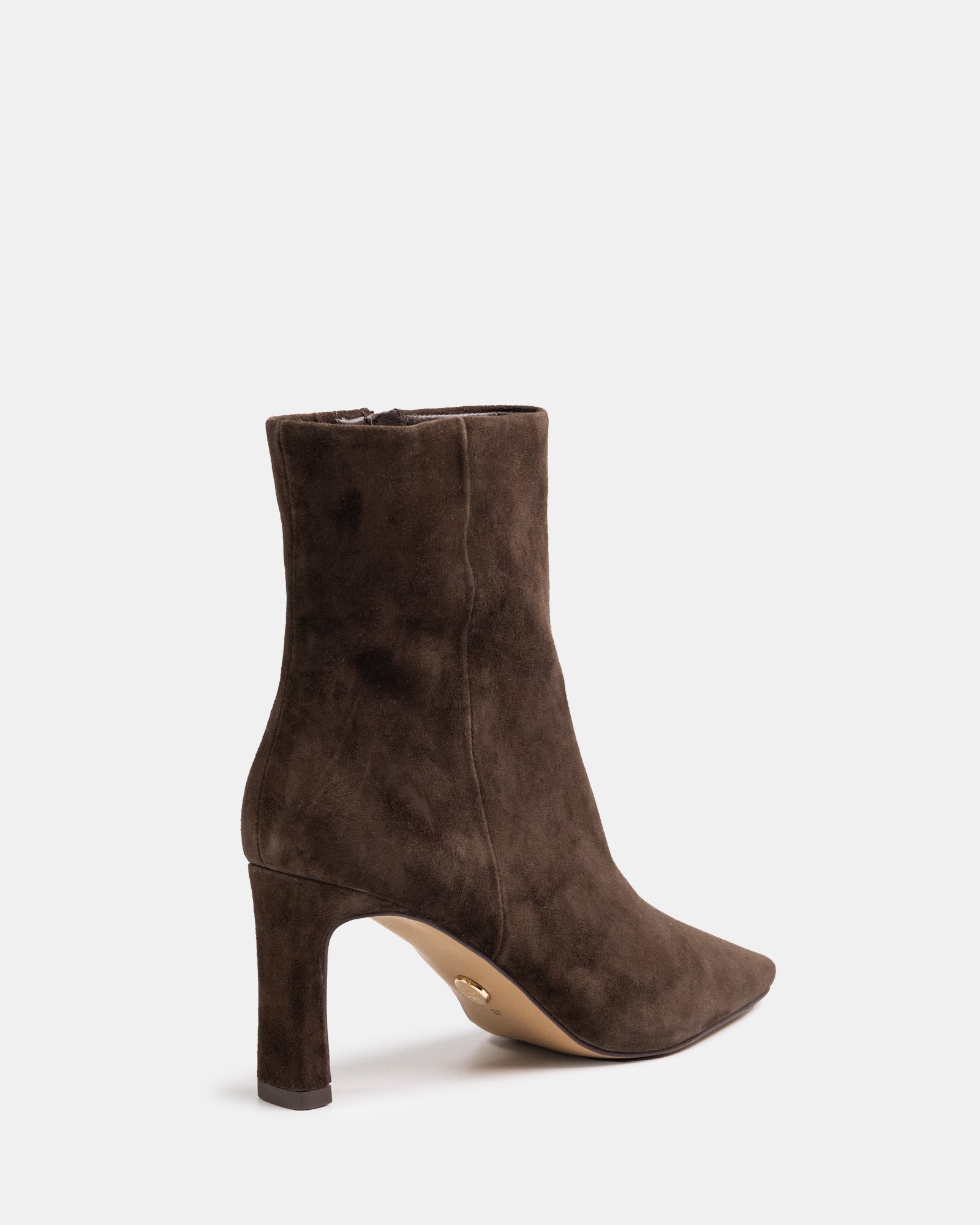 Nina Chocolate Suede Leather Ankle Boot