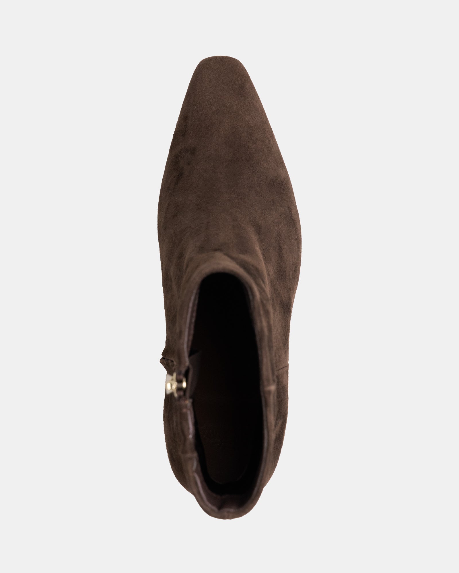 Nina Chocolate Suede Leather Ankle Boot