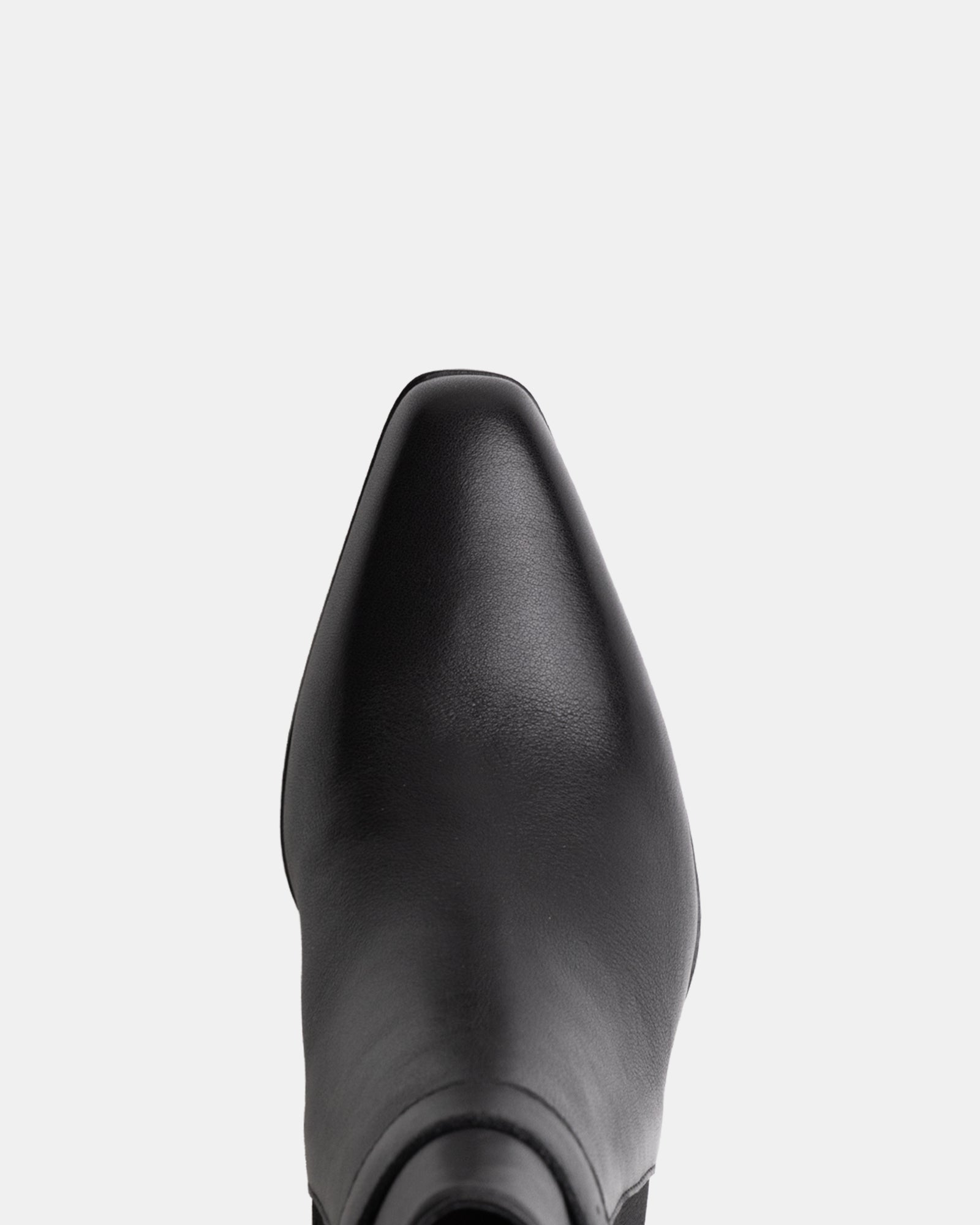 Holli Black Leather Ankle Boot