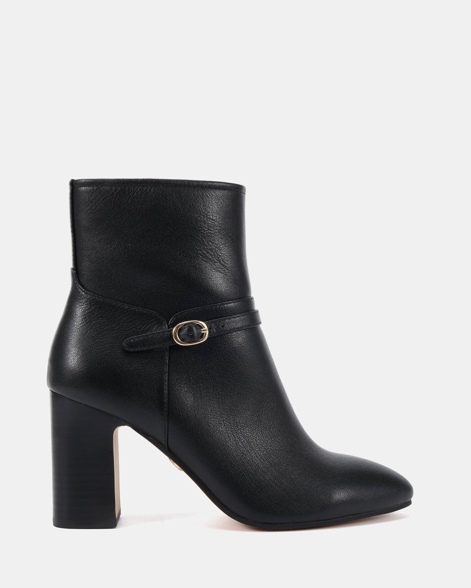 Padilla Black Leather Ankle Boot