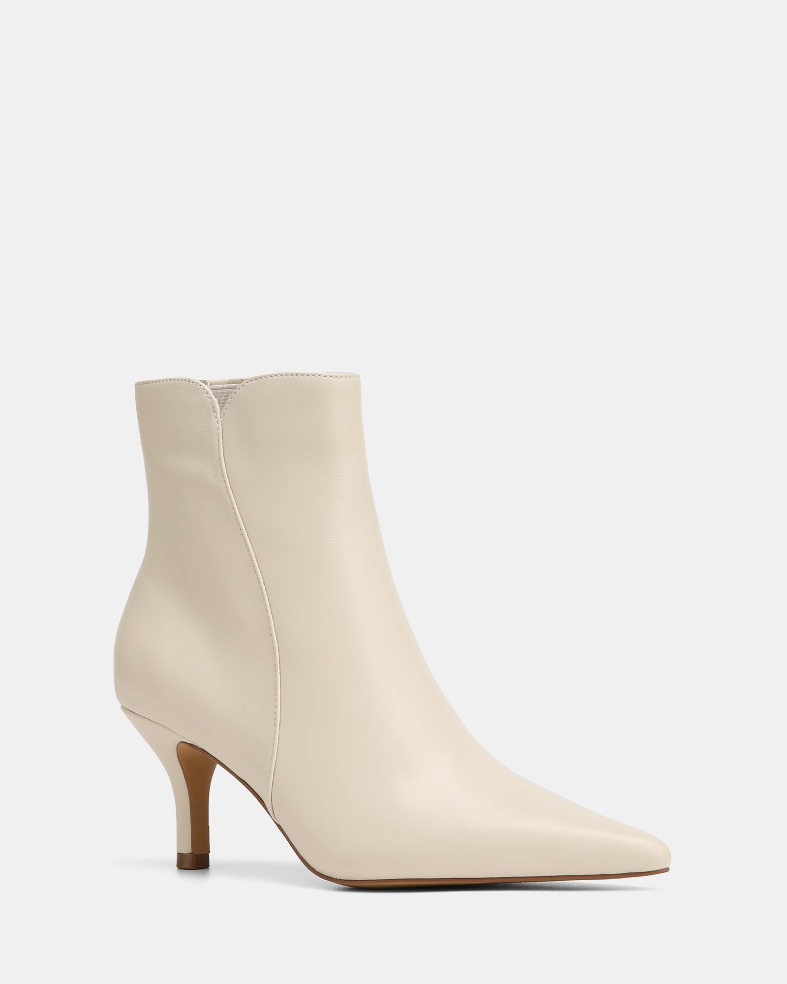 Tiara Ecru Leather Ankle Boot