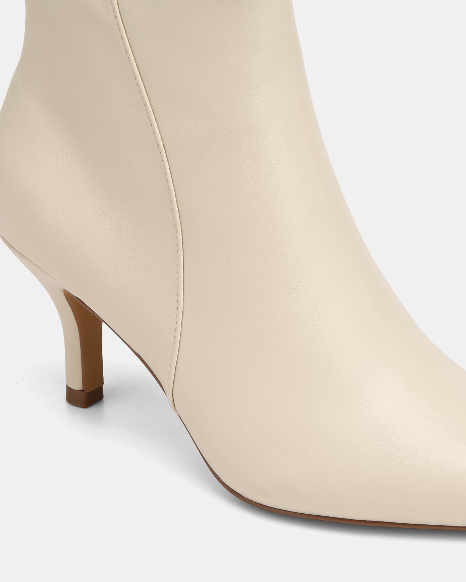 Tiara Ecru Leather Ankle Boot