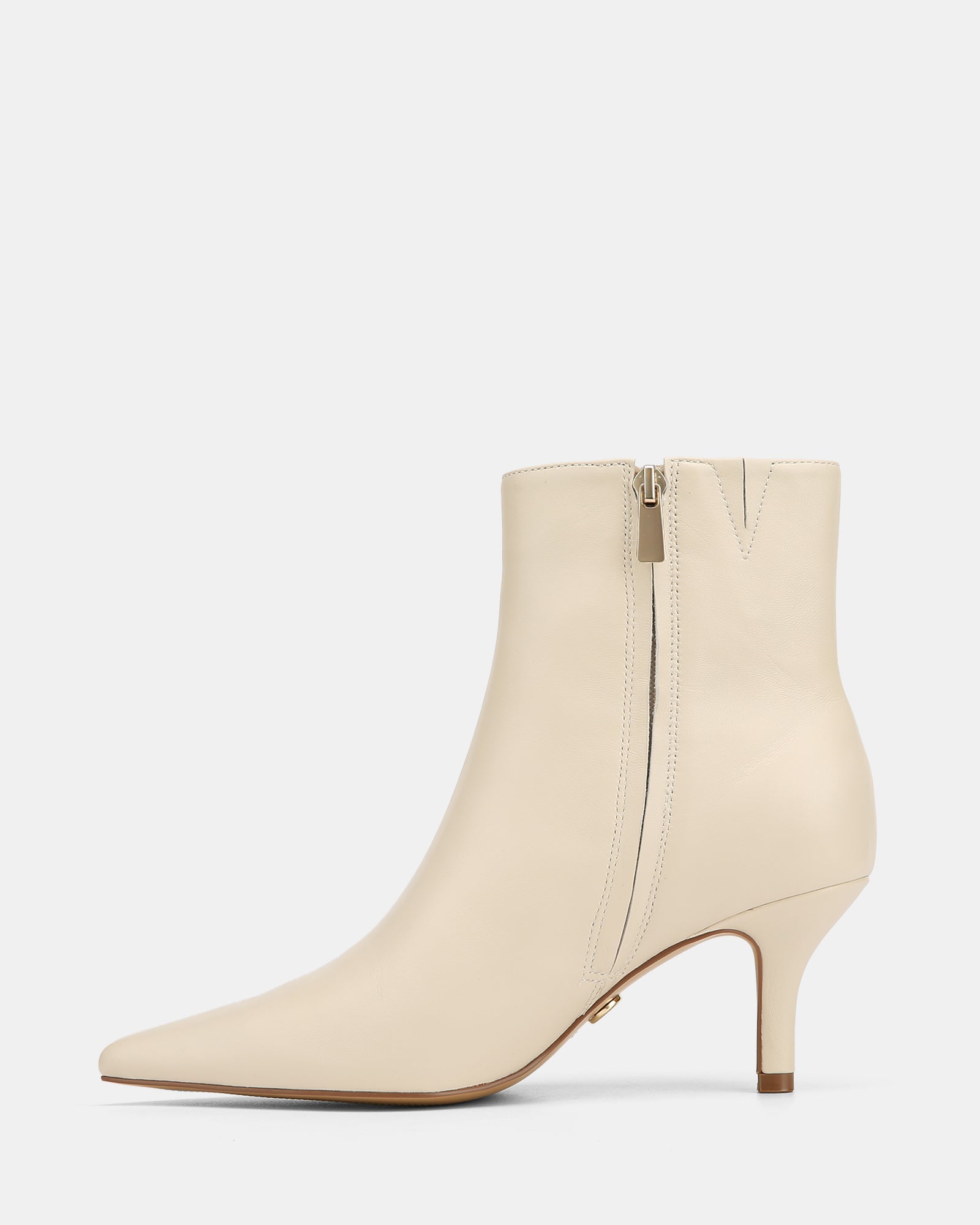 Tiara Ecru Leather Ankle Boot