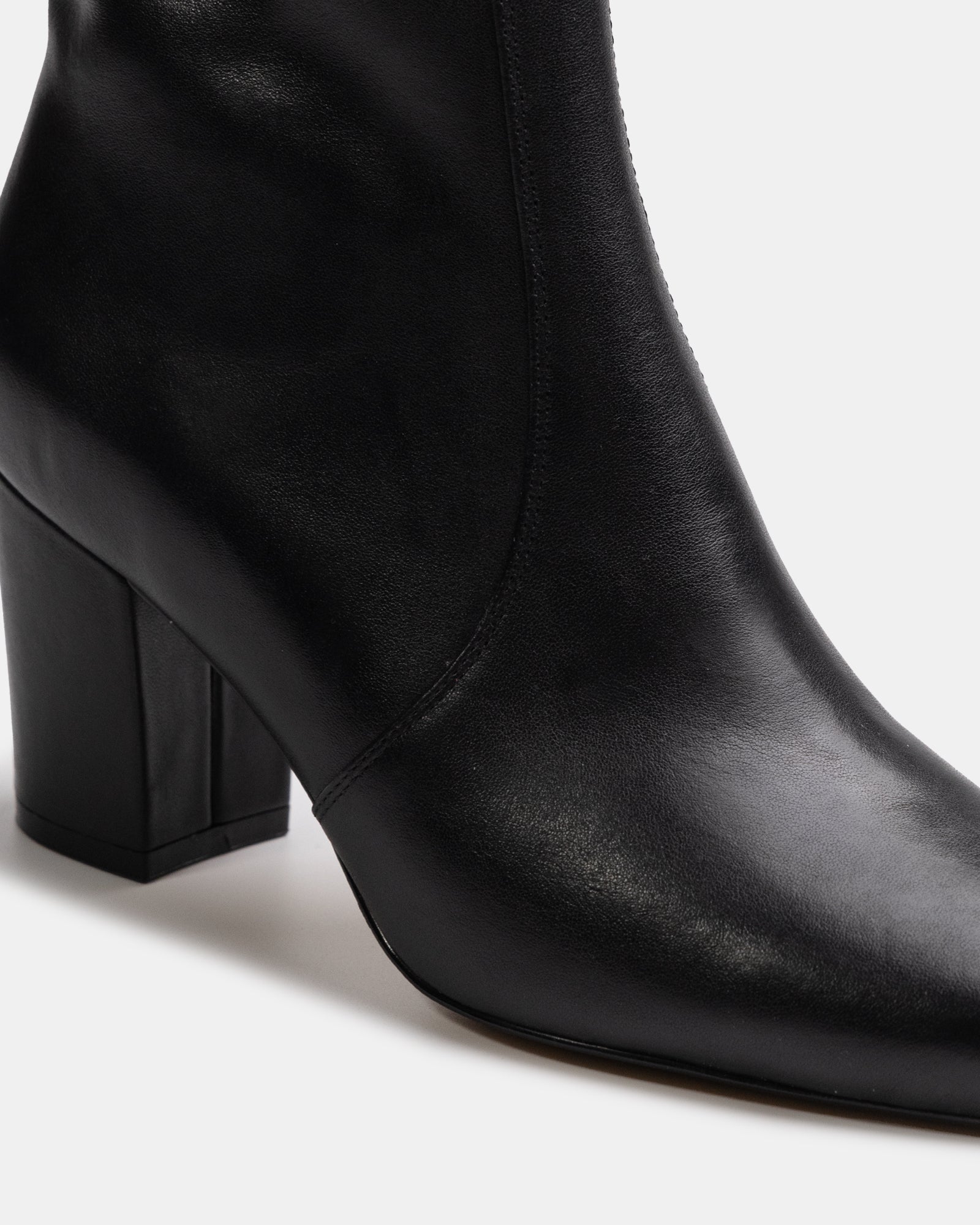 Kyrah Black Leather Ankle Boot