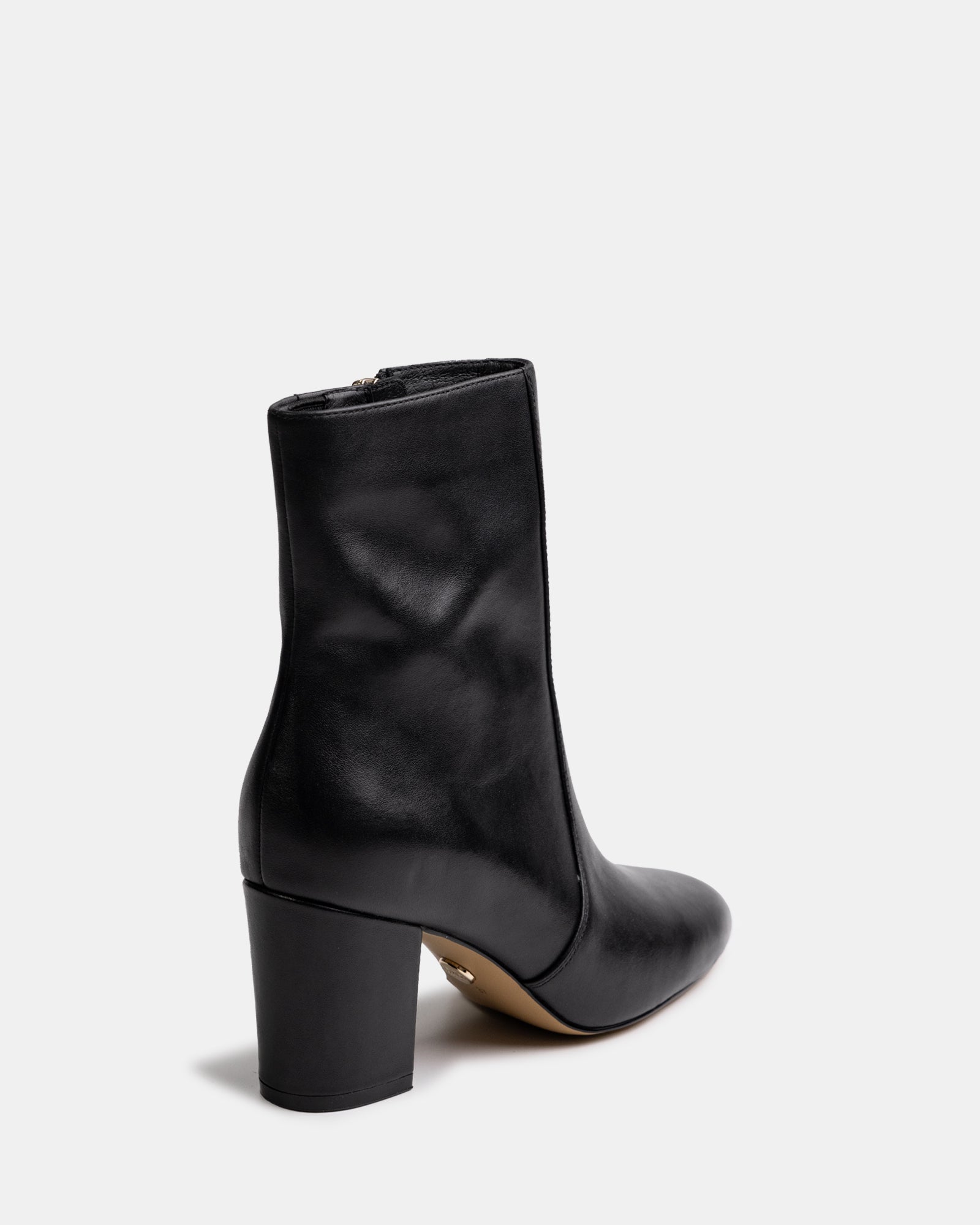 Kyrah Black Leather Ankle Boot