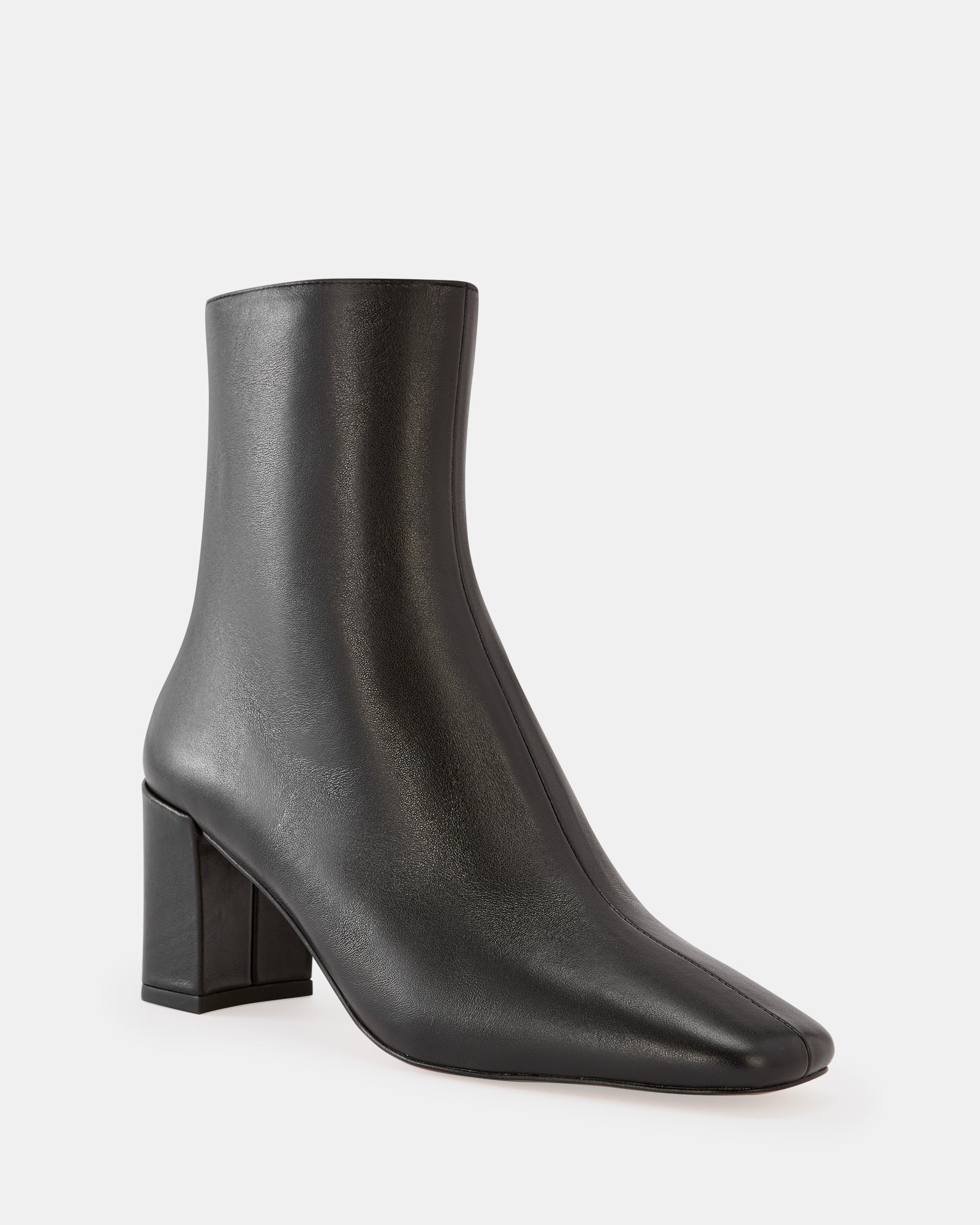 Lena Black Leather Ankle Boot