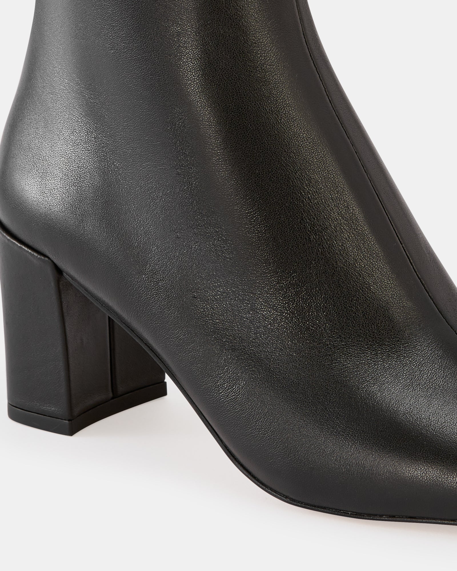 Lena Black Leather Ankle Boot