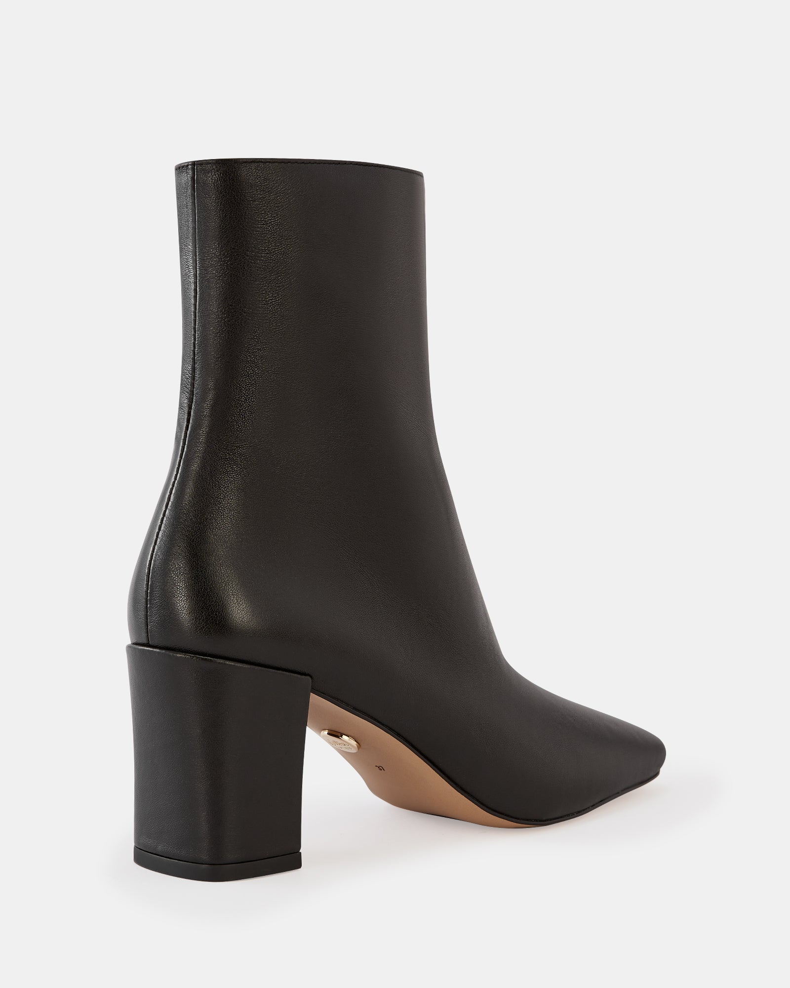 Lena Black Leather Ankle Boot