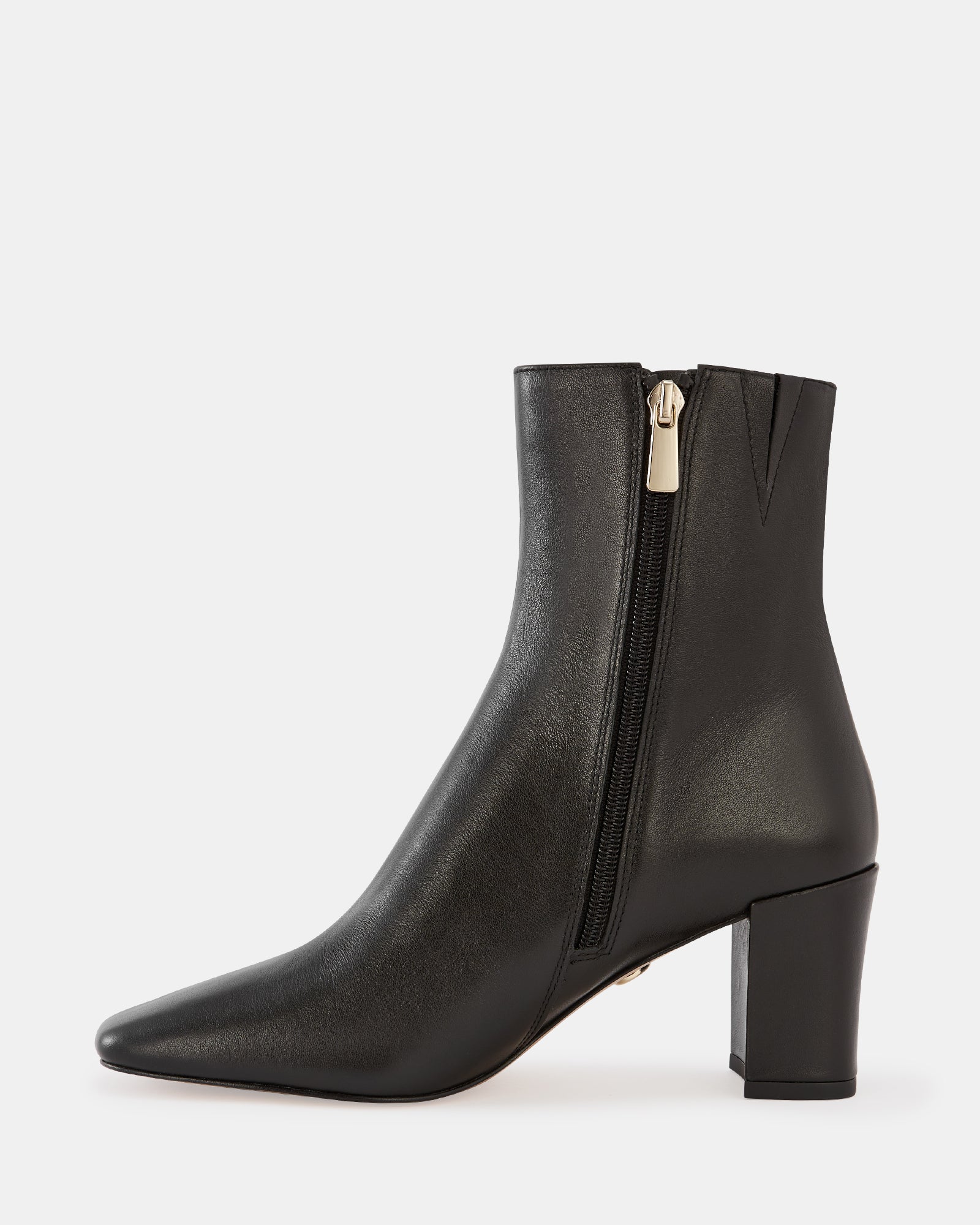 Lena Black Leather Ankle Boot