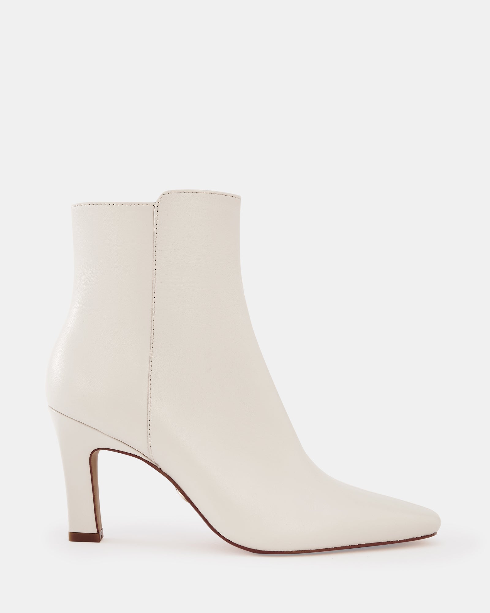 Loz Ecru Leather Ankle Boot
