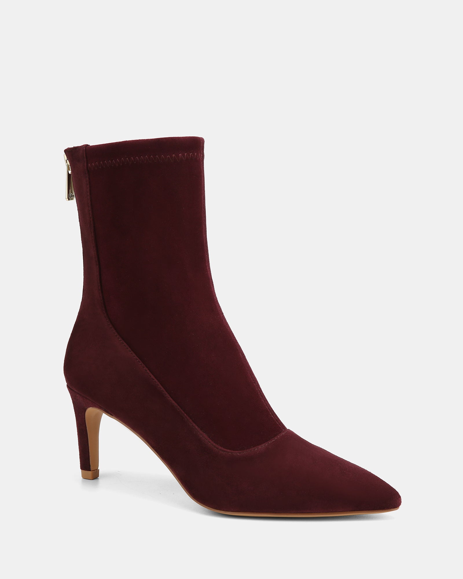 Felix Raisin Stretch Suede Leather Ankle Boot