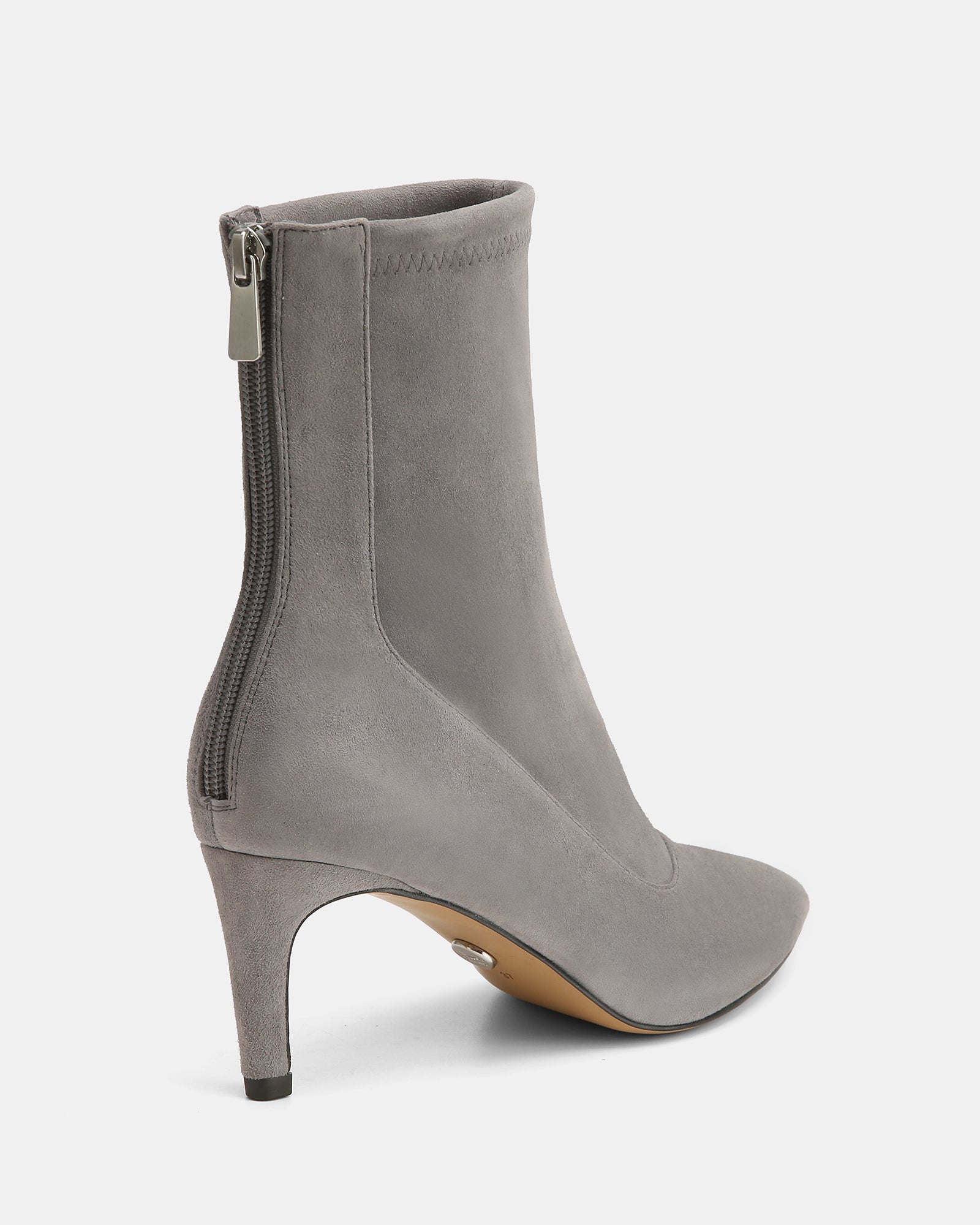 Felix Cement Grey Stretch Suede Leather Ankle Boot