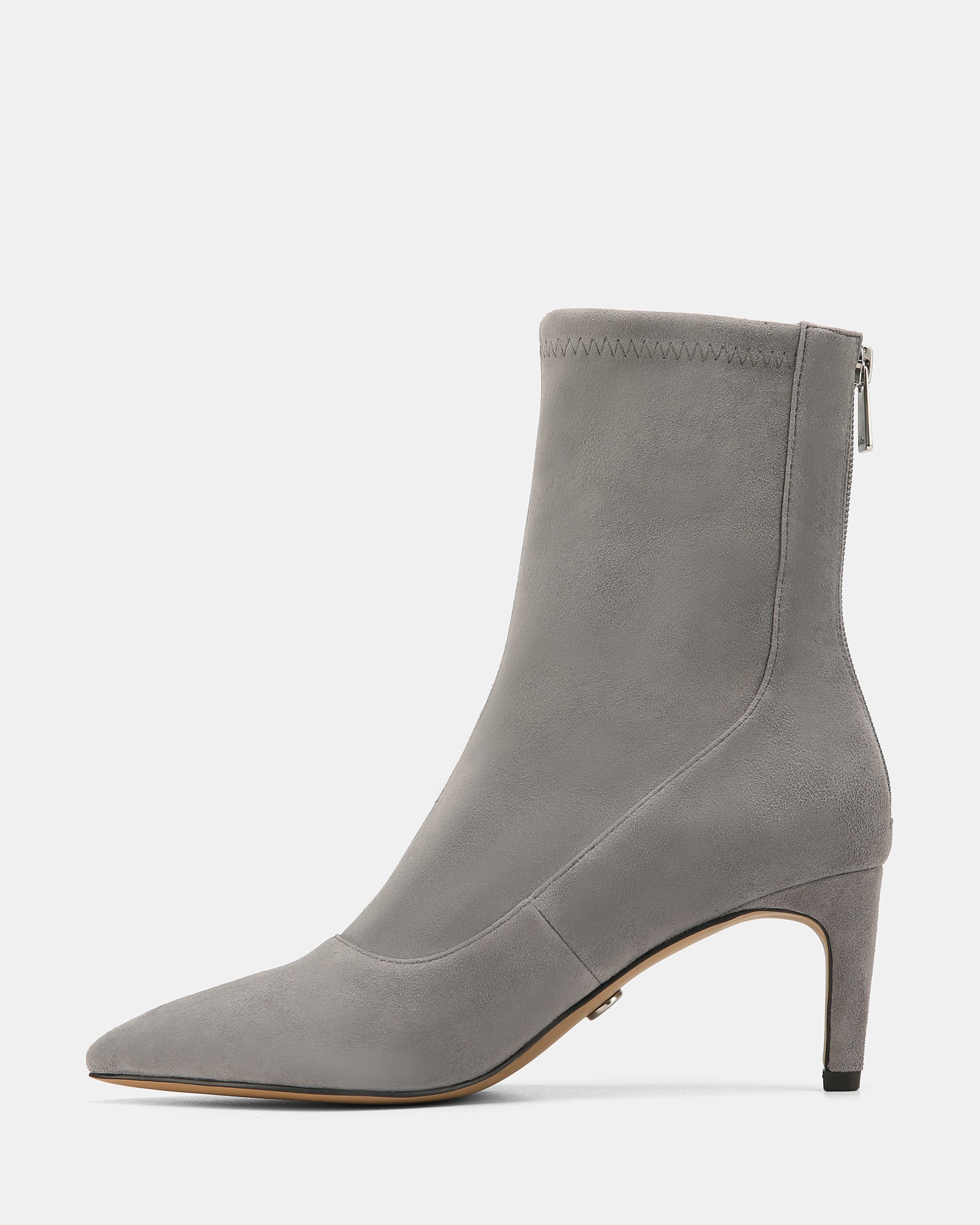 Felix Cement Grey Stretch Suede Leather Ankle Boot