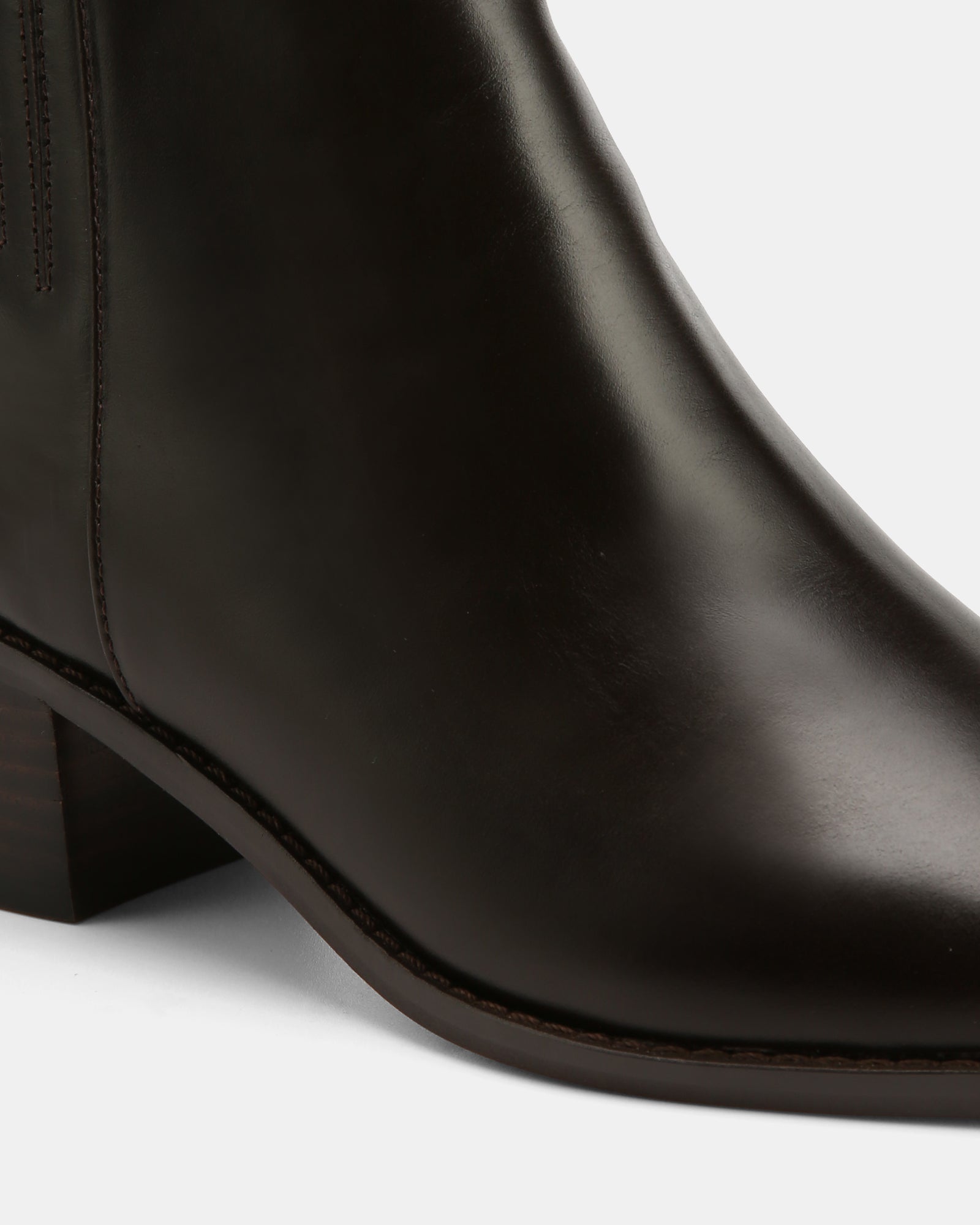 Jesse Dark Brown Leather Ankle Boot