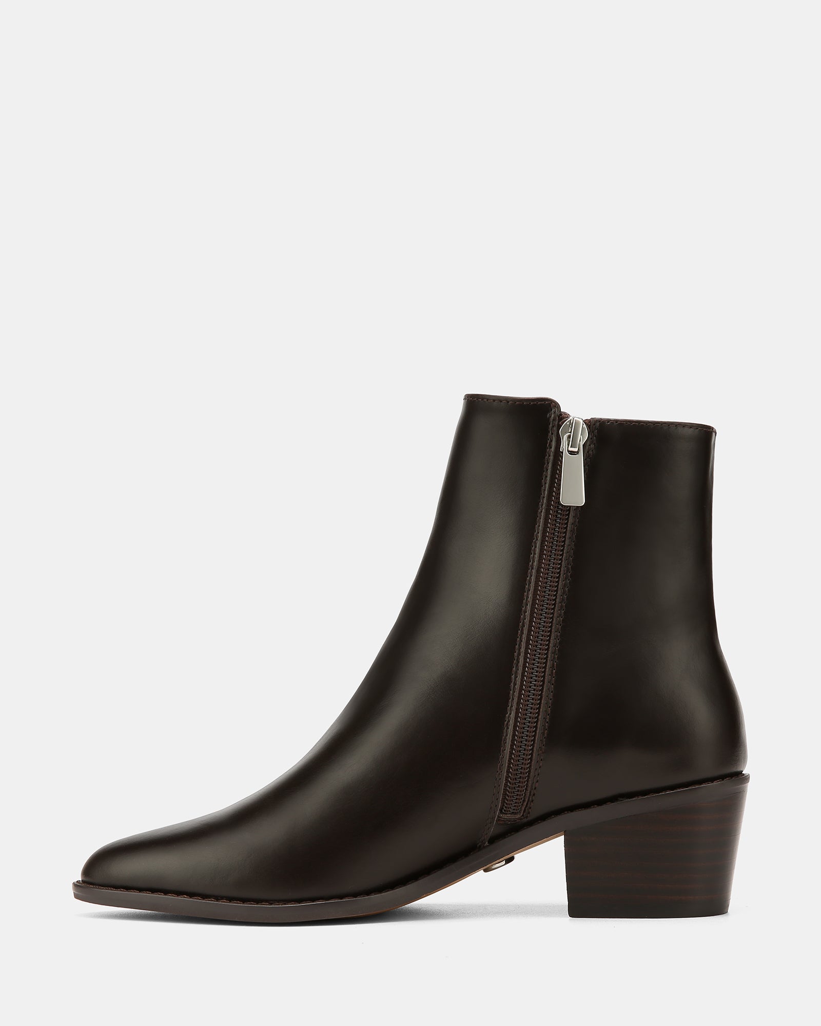 Jesse Dark Brown Leather Ankle Boot