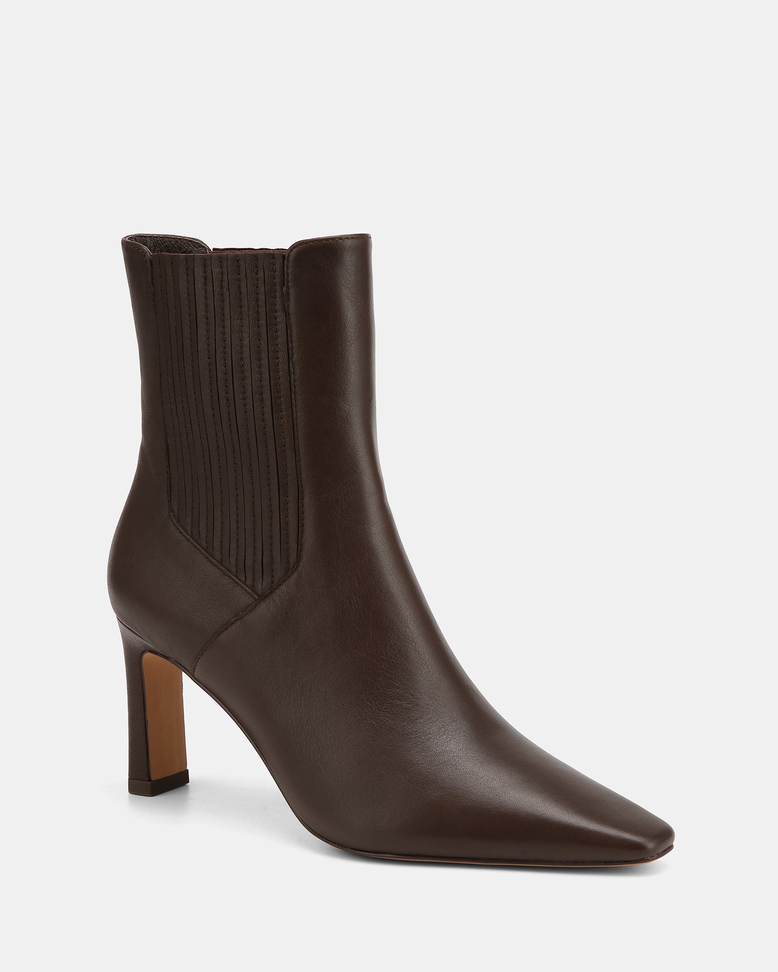 Natalie Dark Brown Pebble Leather Ankle Boot