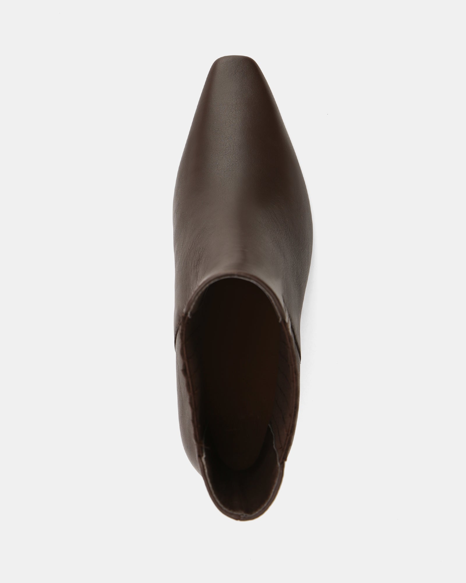 Natalie Dark Brown Pebble Leather Ankle Boot