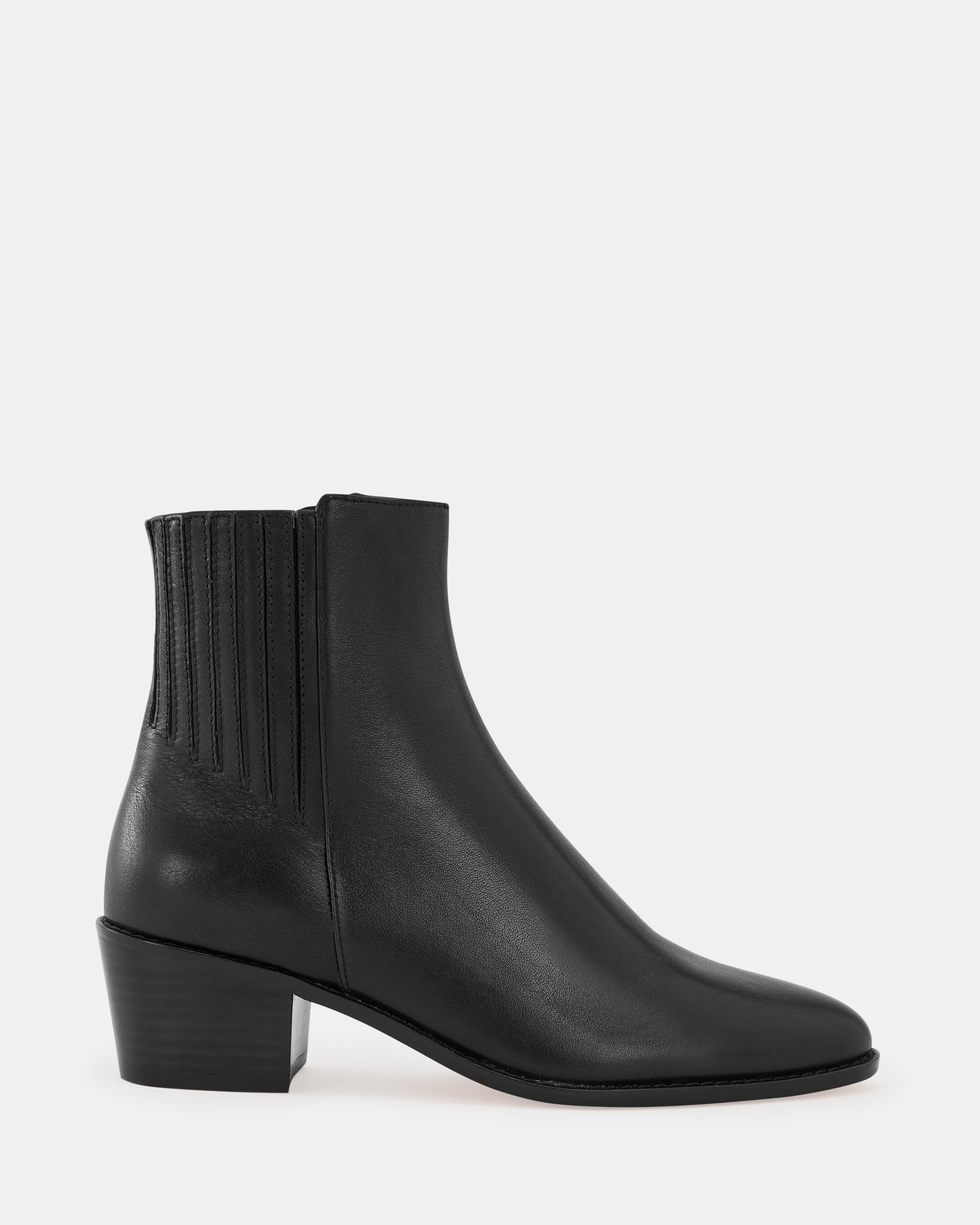 Jesse Black Leather Ankle Boot