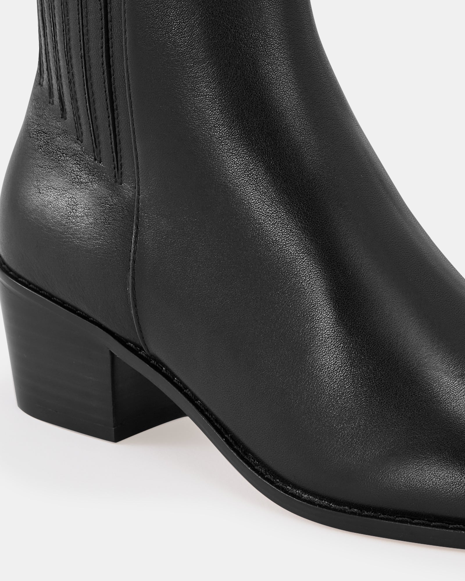 Jesse Black Leather Ankle Boot