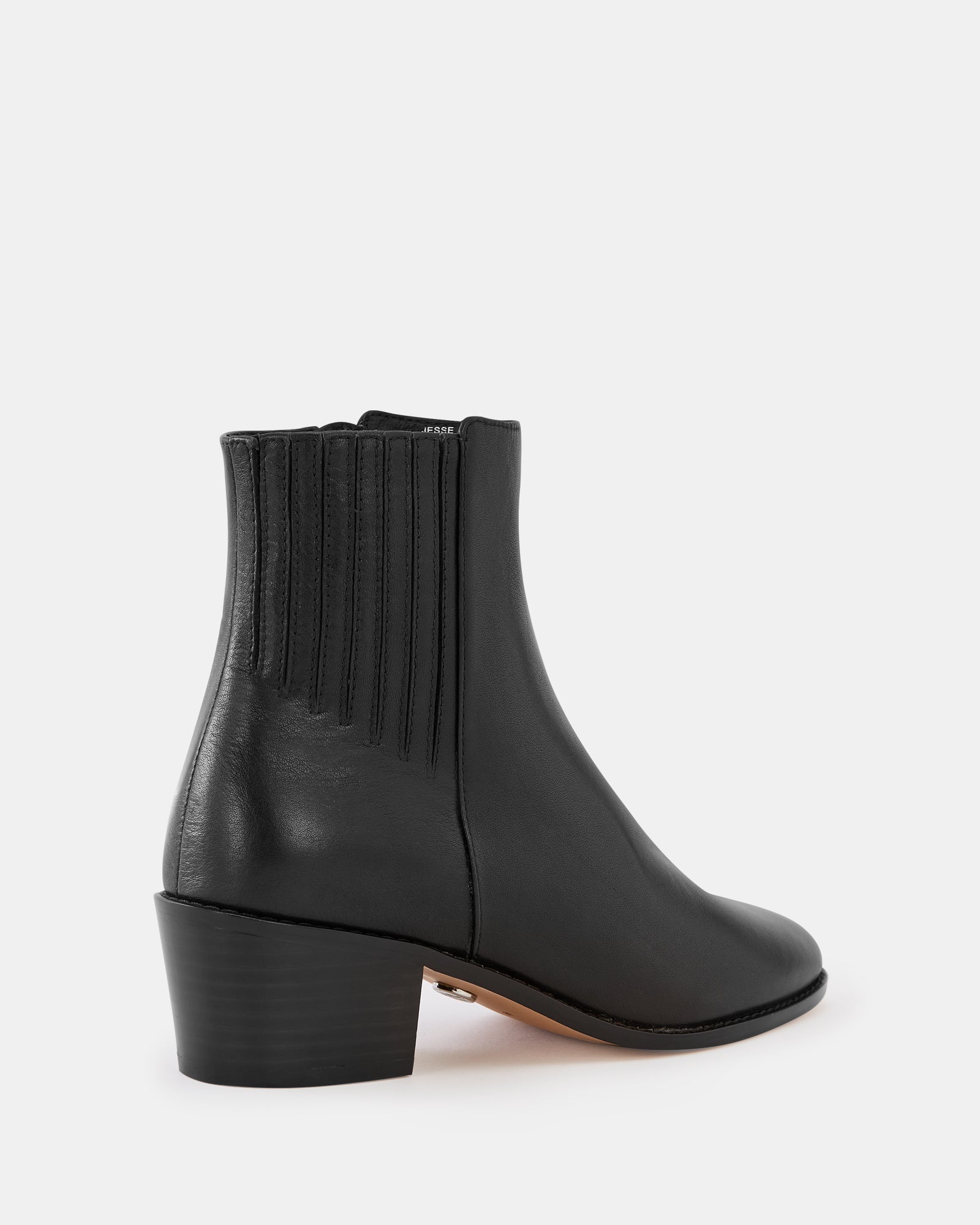 Jesse Black Leather Ankle Boot