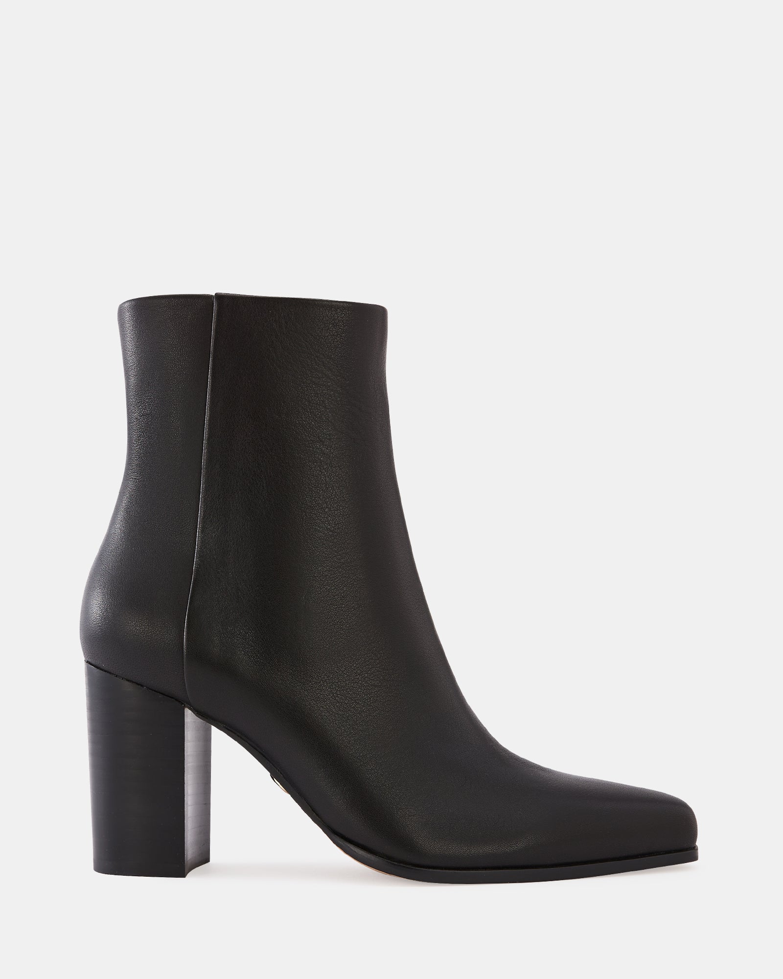 Harpa Black Leather Ankle Boot