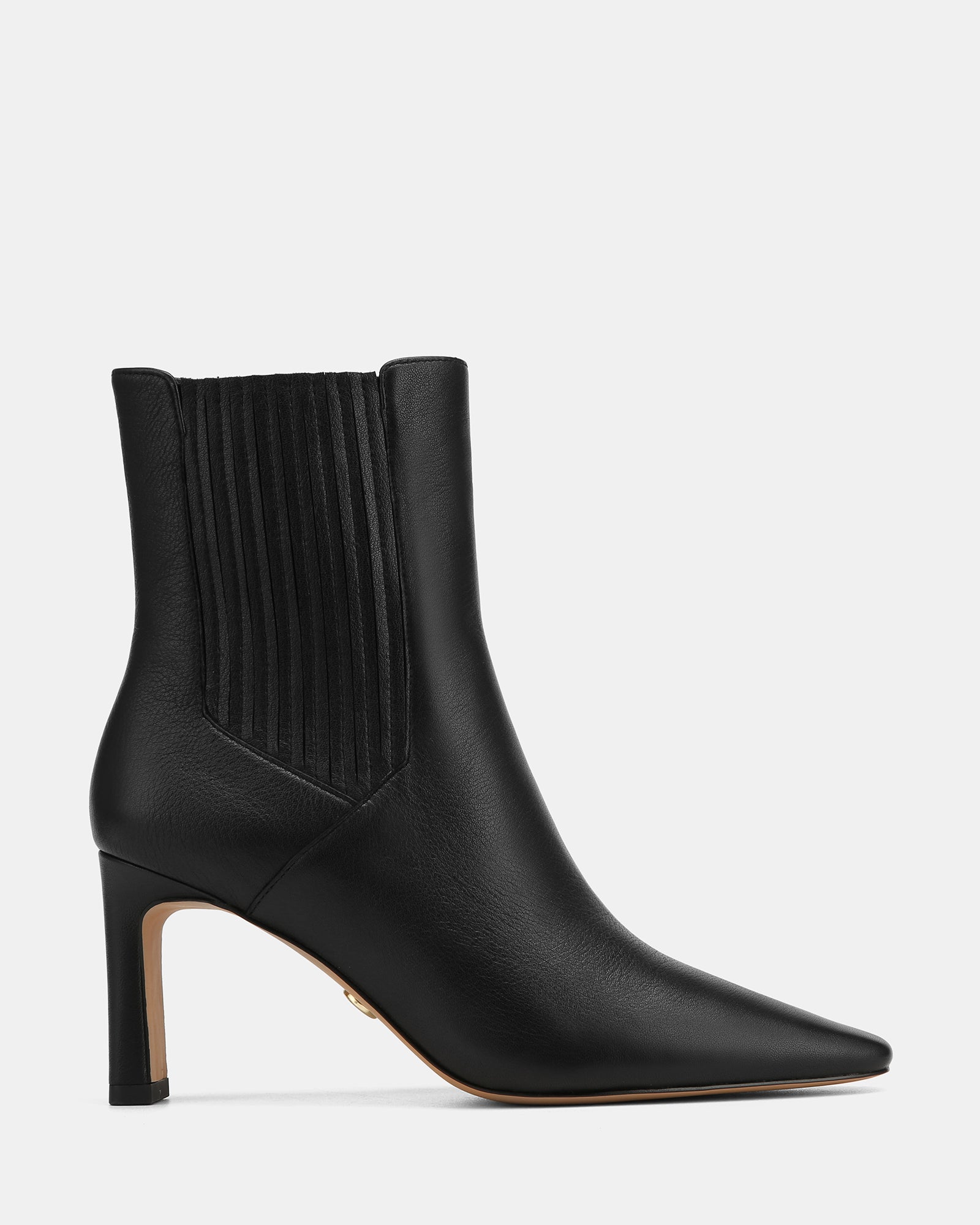 Natalie Black Leather Ankle Boot