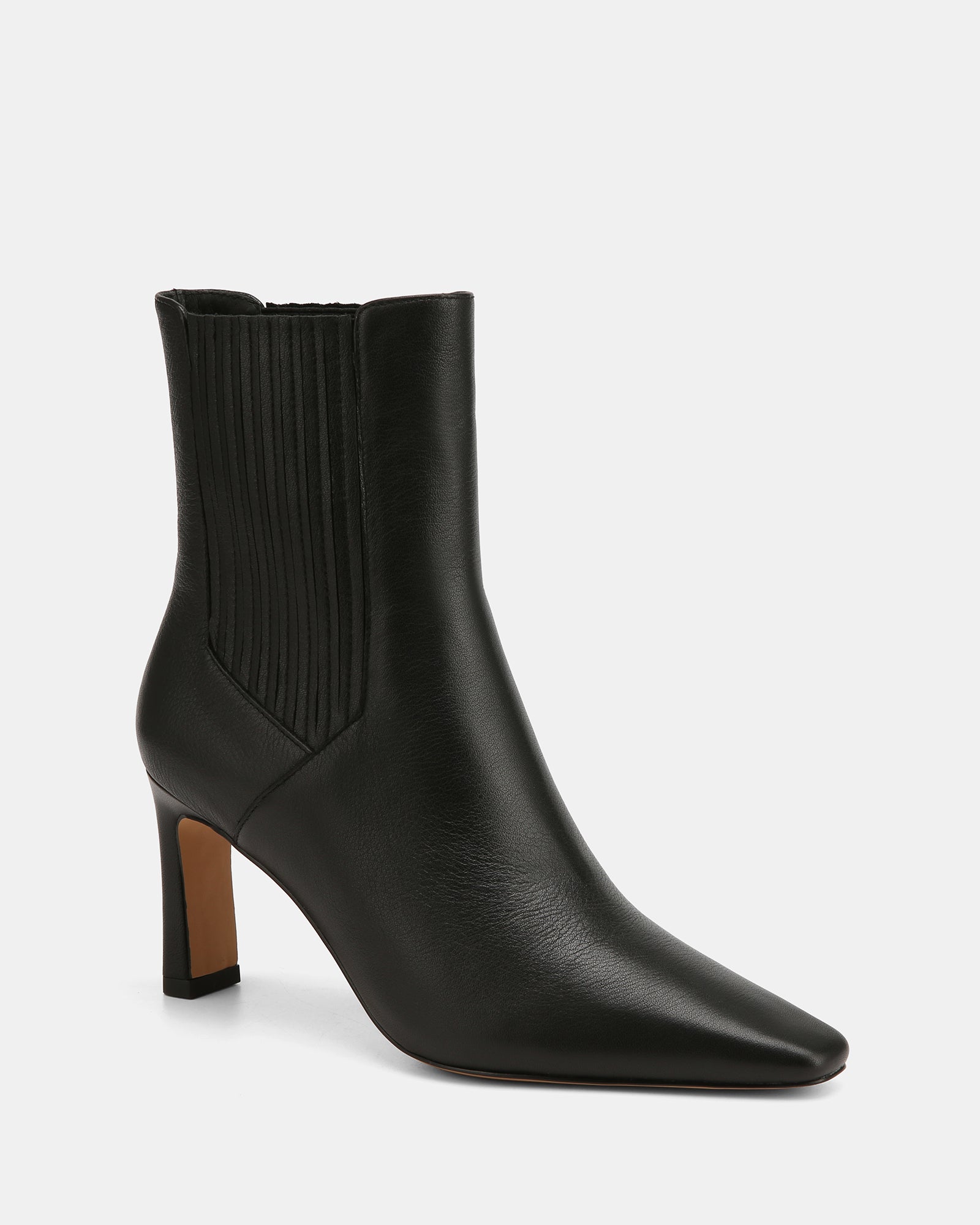 Natalie Black Leather Ankle Boot