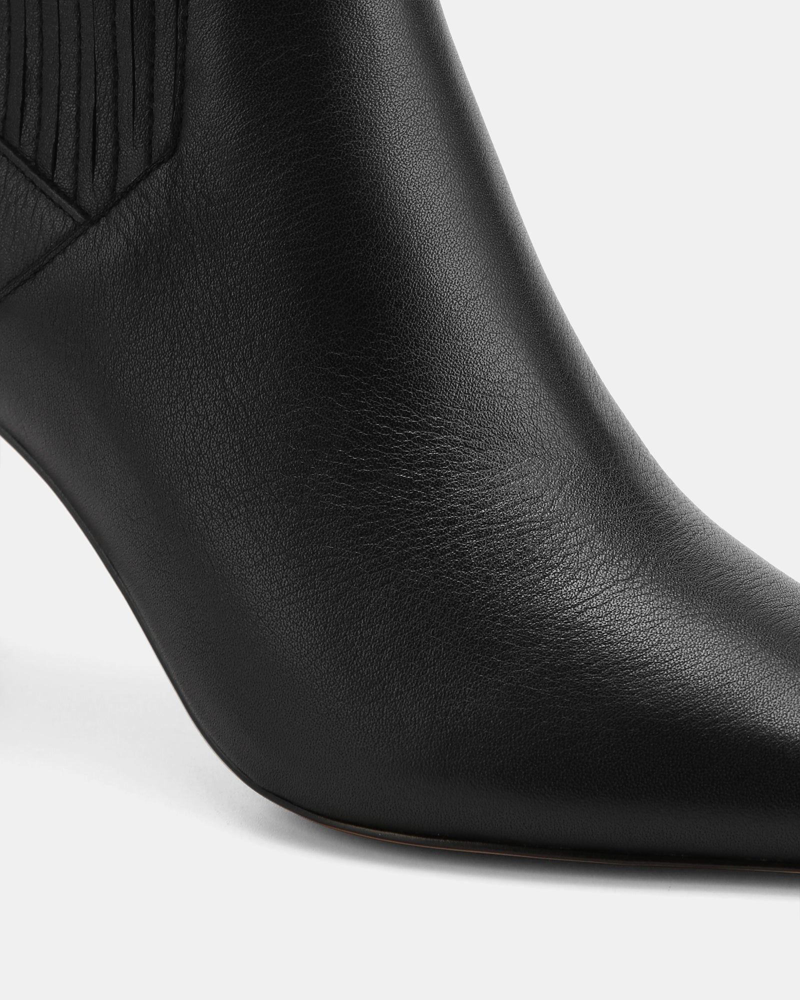 Natalie Black Leather Ankle Boot
