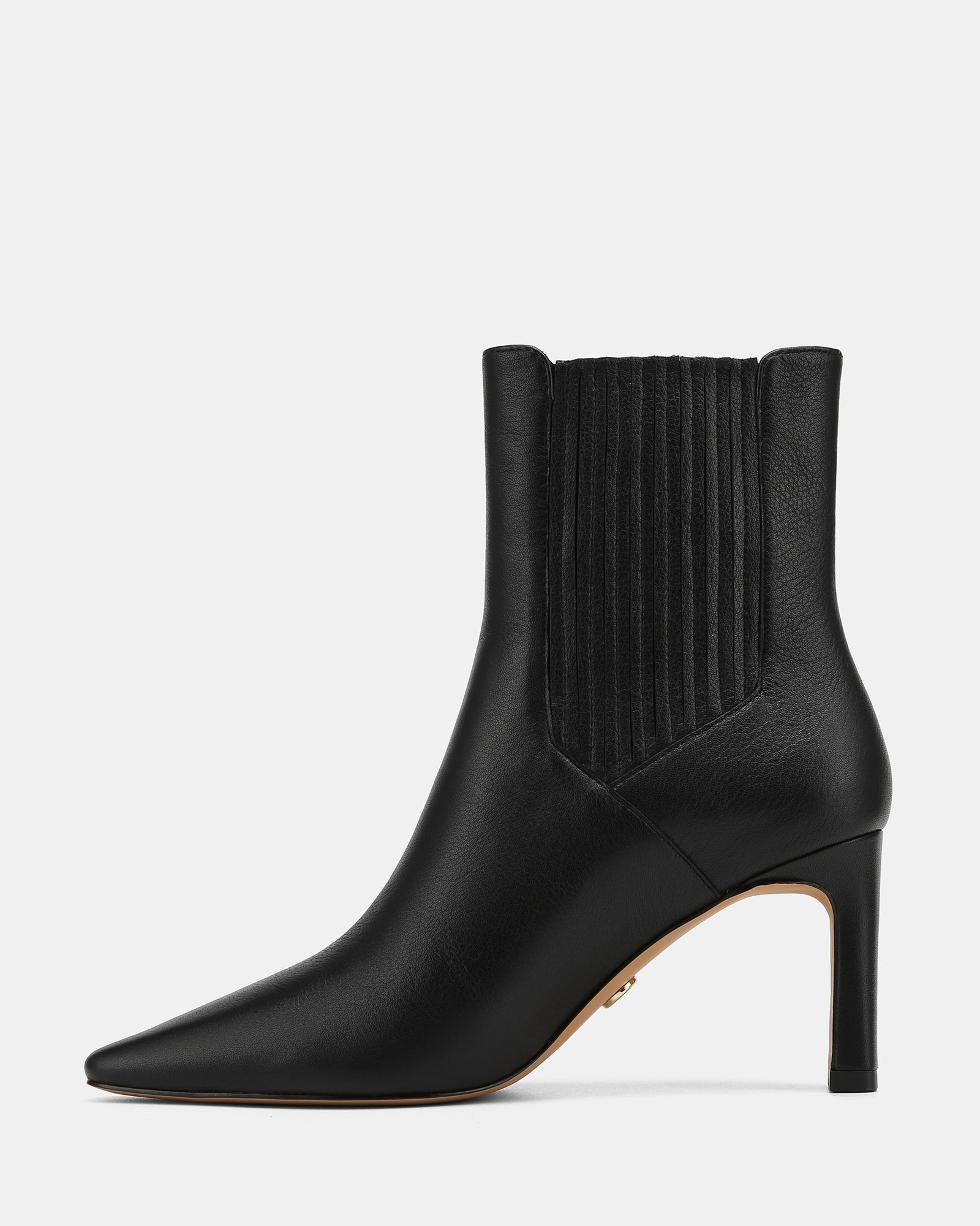 Natalie Black Leather Ankle Boot