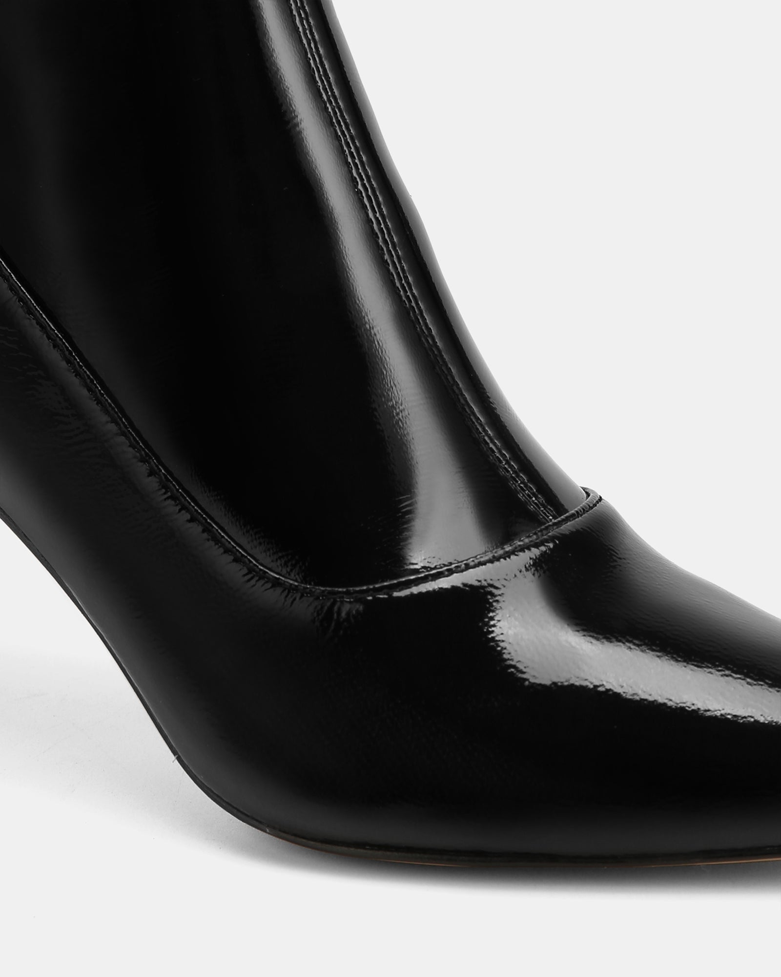 Felix Black Stretch Patent Leather Ankle Boot