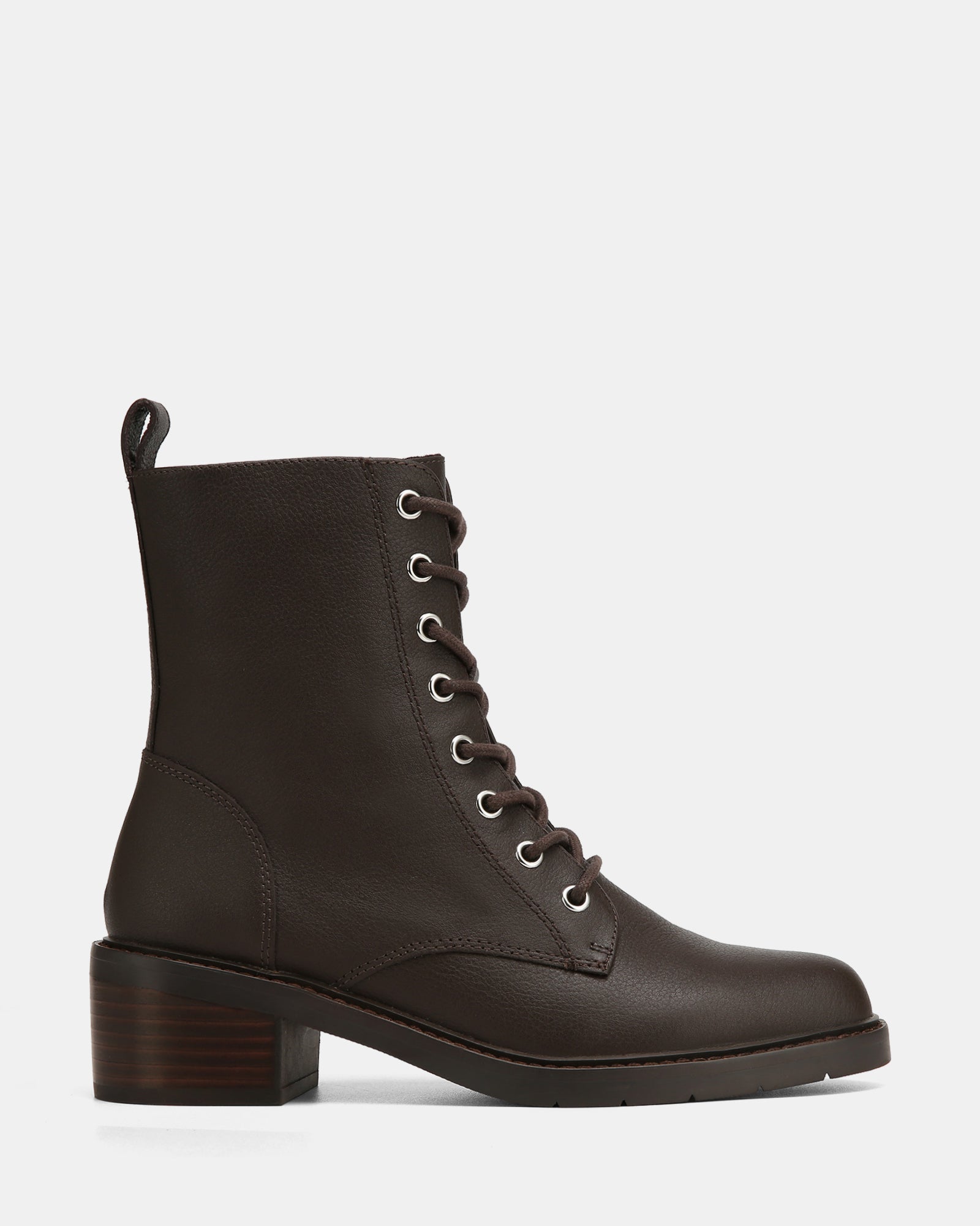 Benny Ebony Pebble Leather Ankle Boot