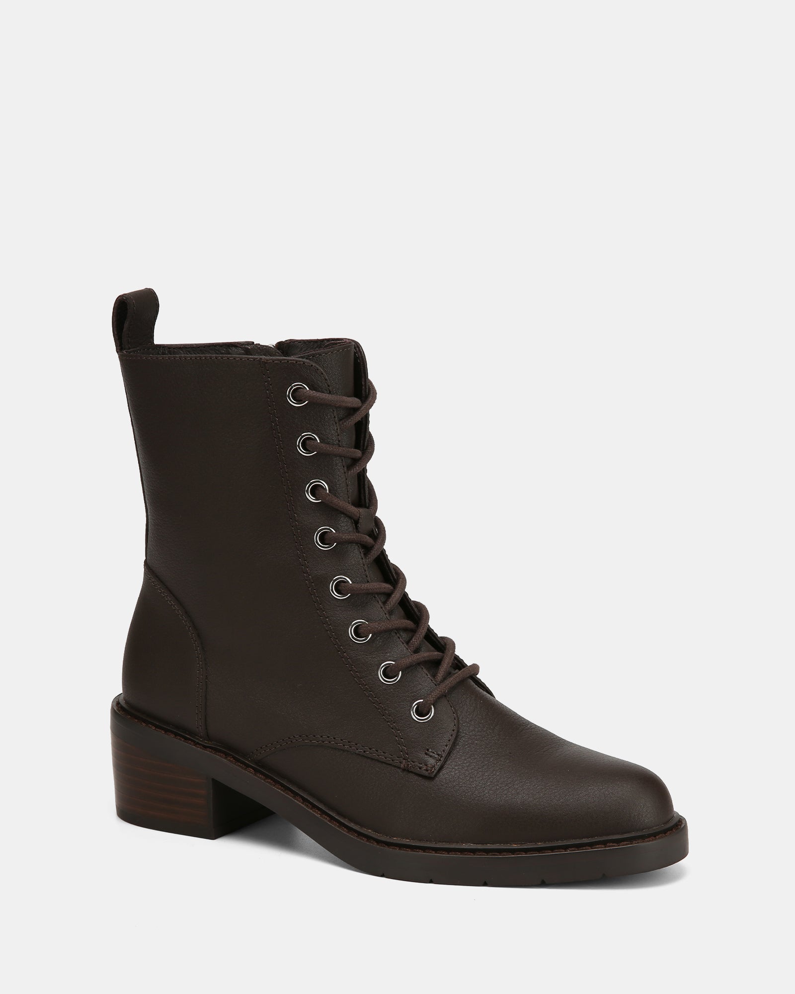 Benny Ebony Pebble Leather Ankle Boot