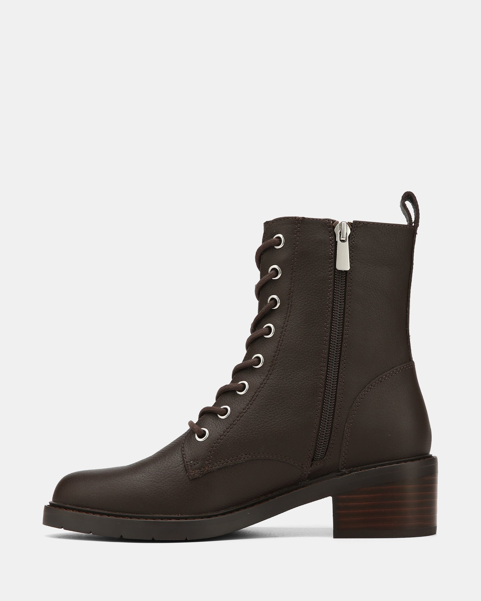 Benny Ebony Pebble Leather Ankle Boot