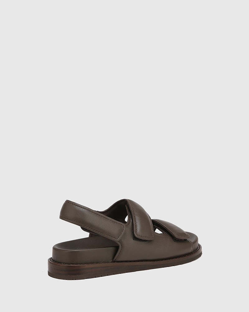 Alexsandra Espresso Leather Sandal