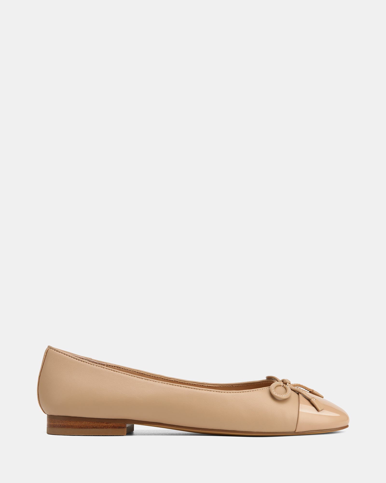 Amelia Nude Leather Ballet Flats