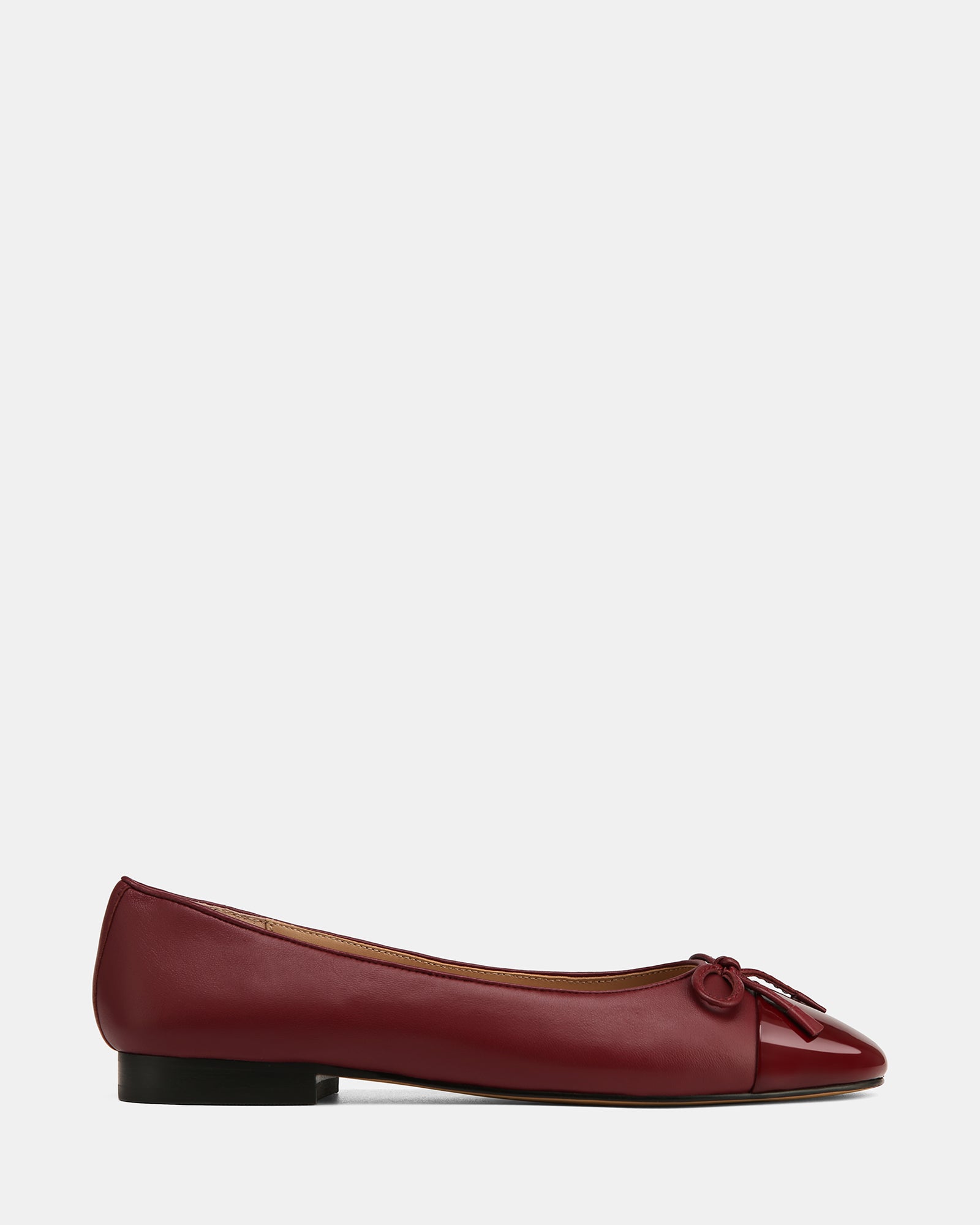 Amelia Wine Leather Ballet Flats