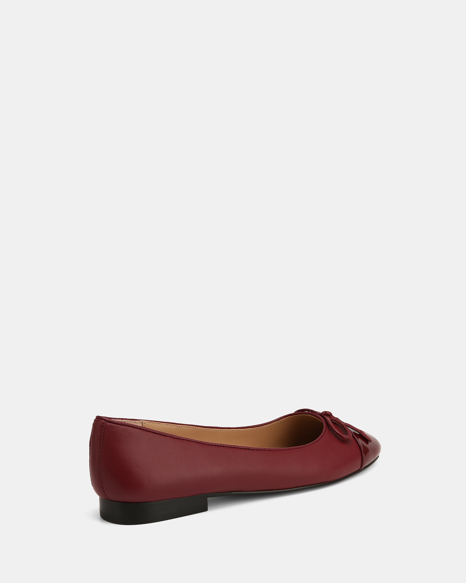Amelia Wine Leather Ballet Flats