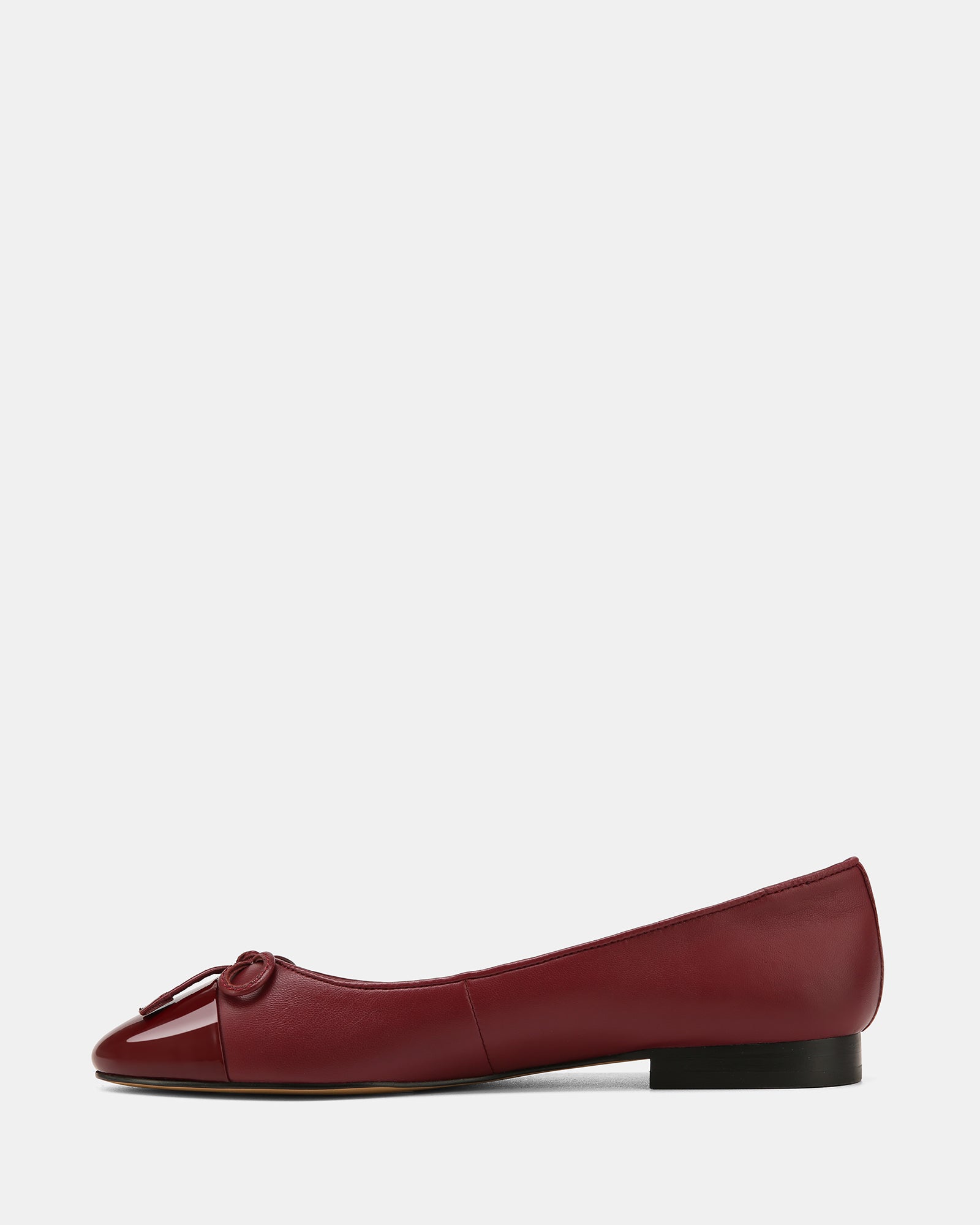 Amelia Wine Leather Ballet Flats