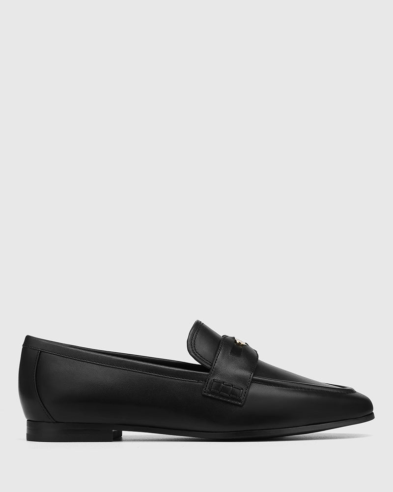 Andy Black Leather Loafer