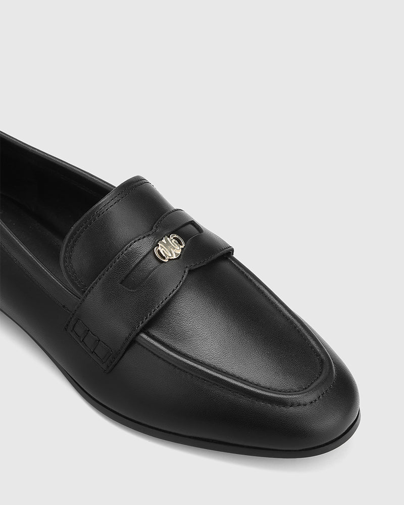 Andy Black Leather Loafer