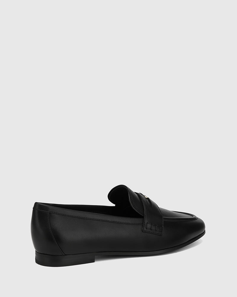 Andy Black Leather Loafer