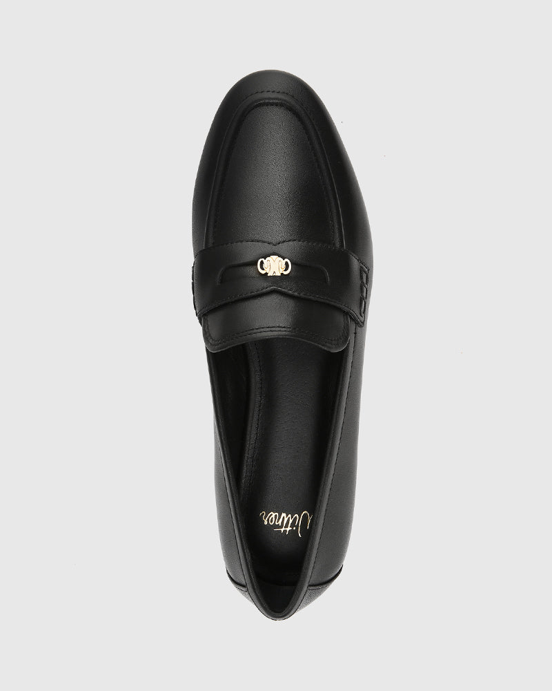 Andy Black Leather Loafer