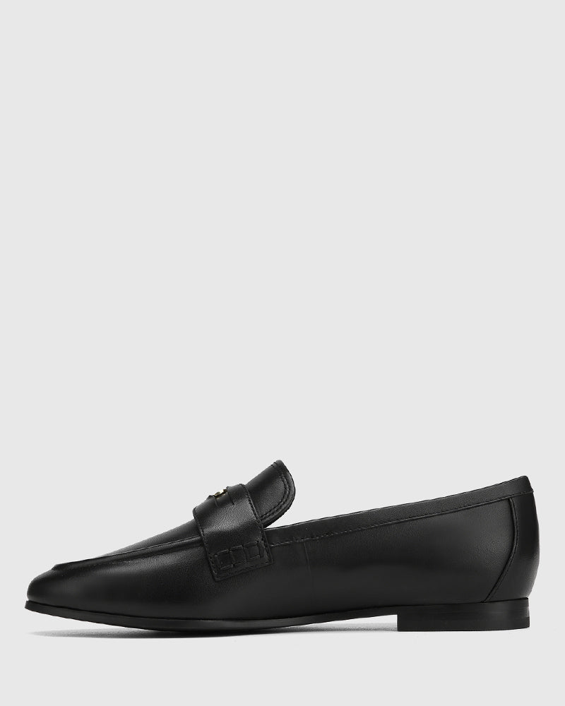 Andy Black Leather Loafer